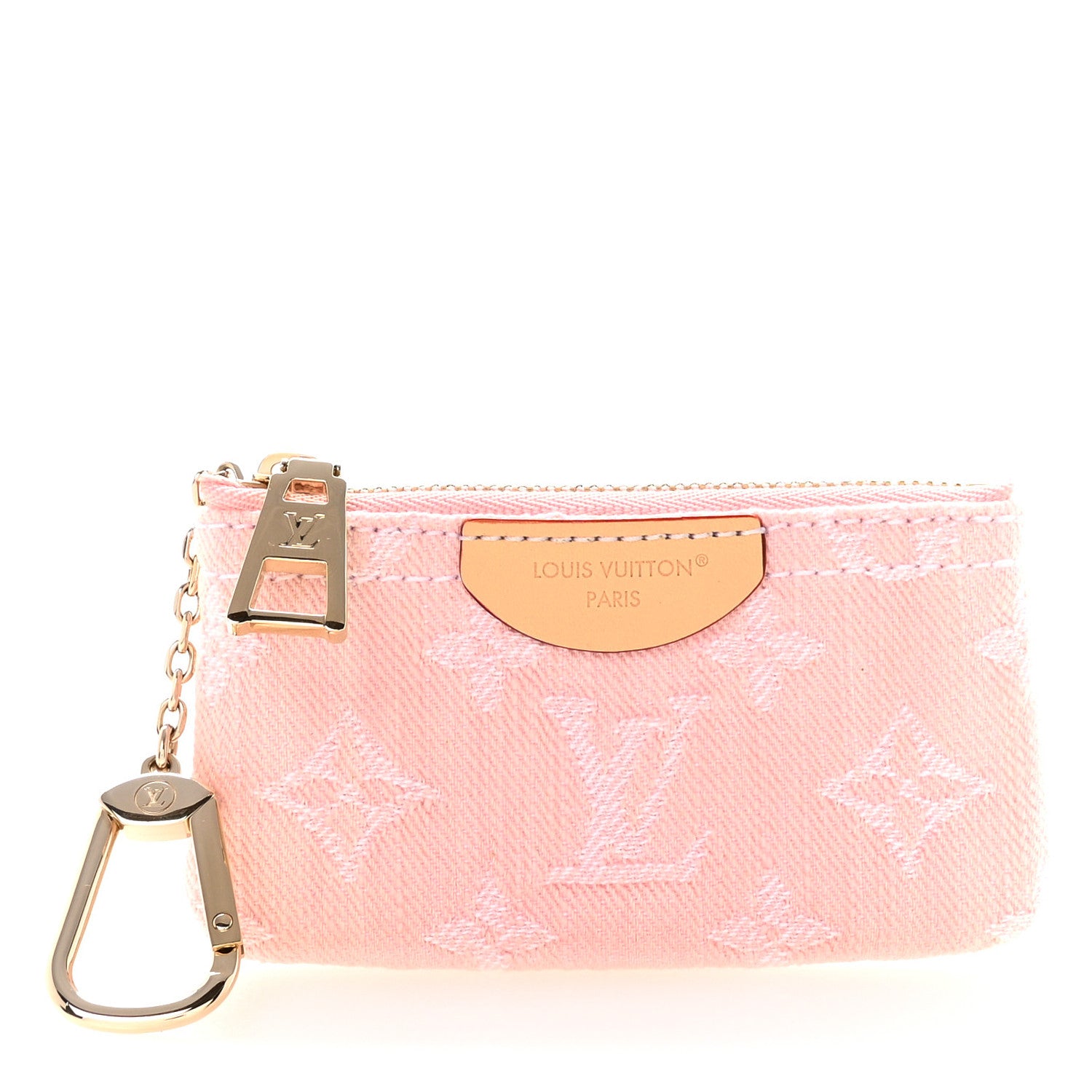 Louis Vuitton Monogram Denim Key Pouch Washed Pink 1850692