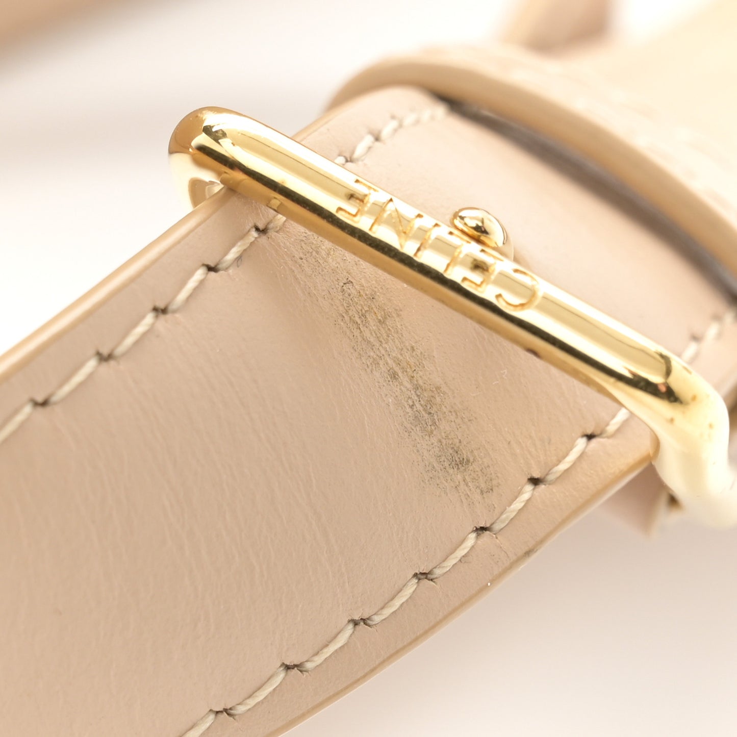 Shiny Calfskin Medium Triomphe Nude