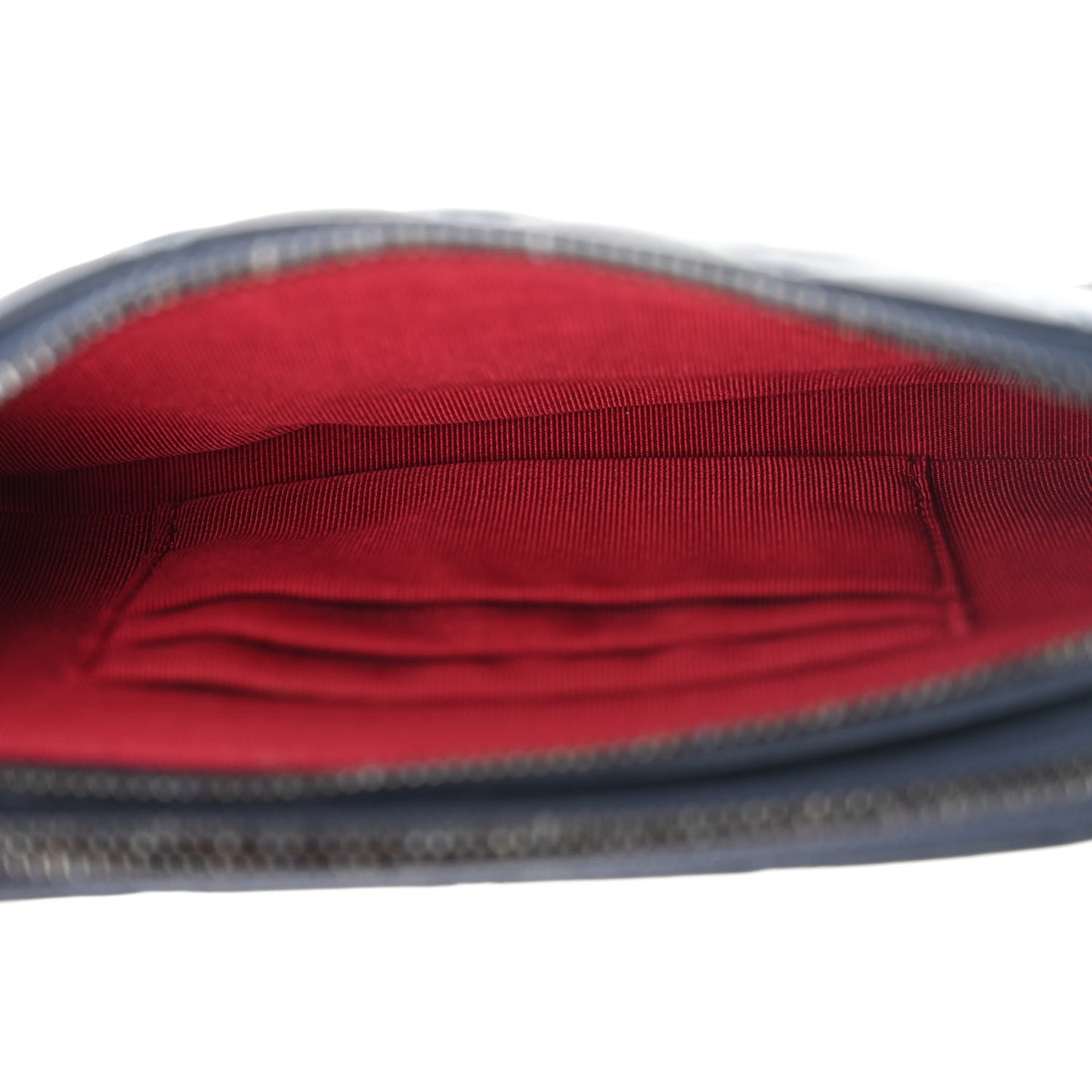 Aged Calfskin Quilted Small Gabrielle Clutch With Chain Navy Black