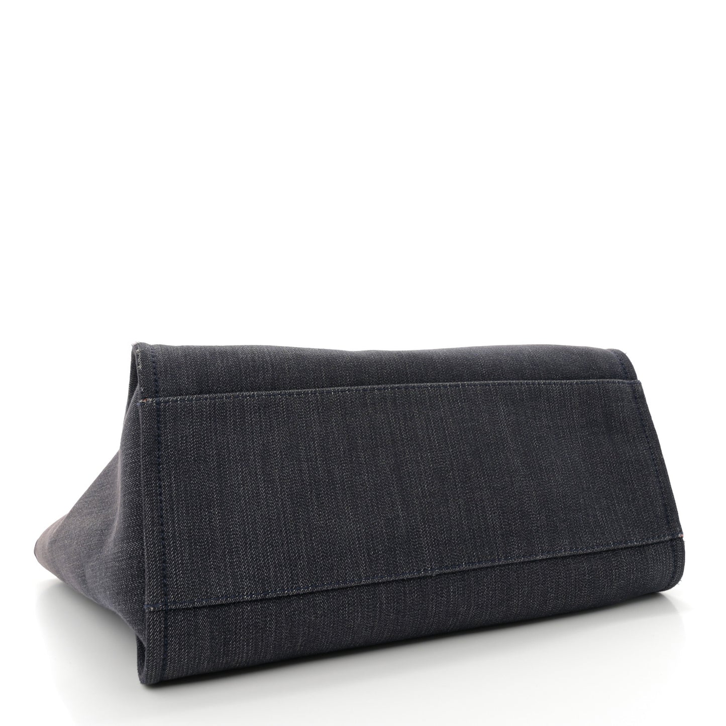 Denim Medium Deauville Tote Blue Orange