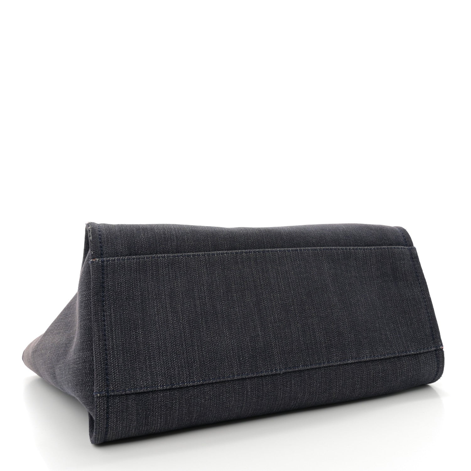 Chanel Denim Medium Deauville Tote Blue Orange 4 of 13