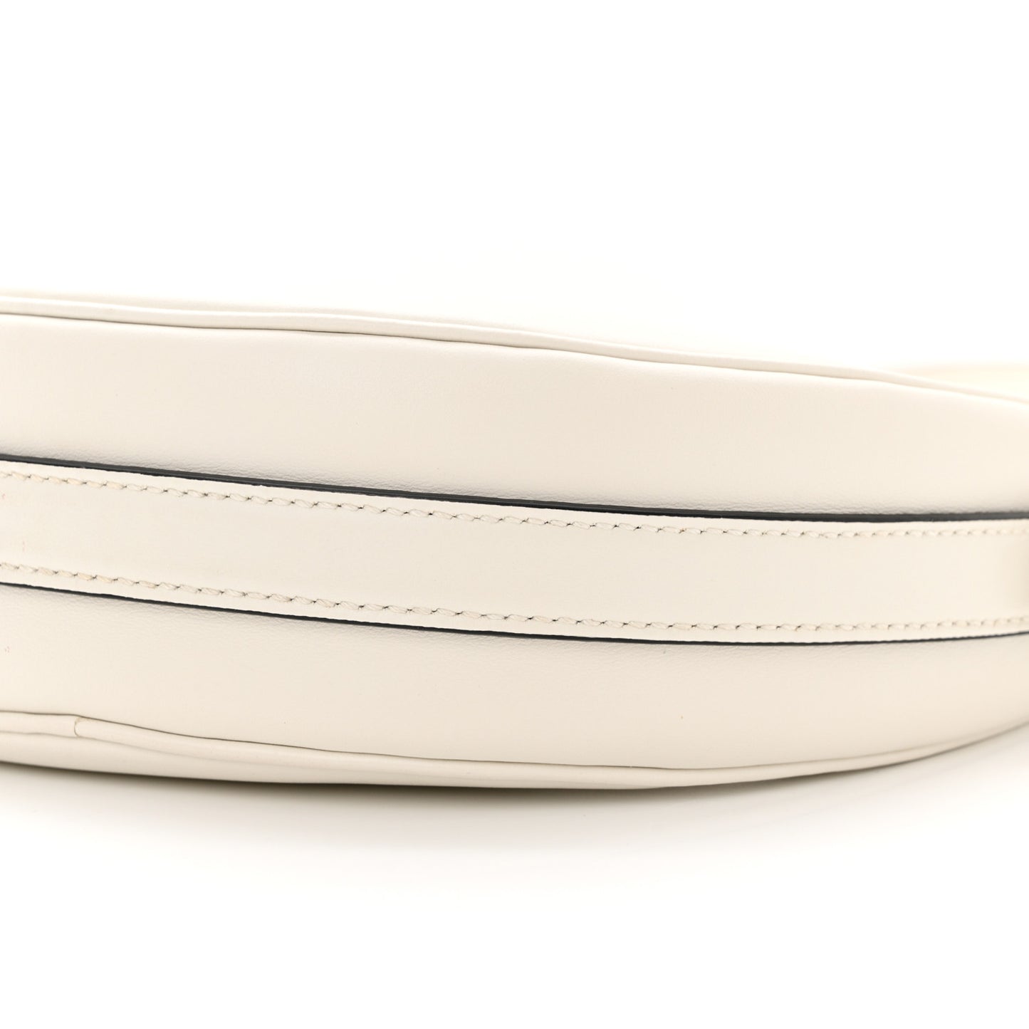 Soft Calfskin Arque Shoulder Bag White