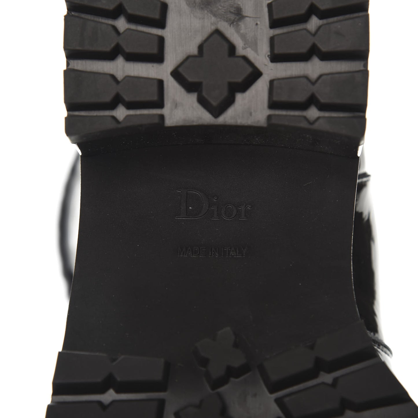 Shiny Rubber Calfskin Tall Boot 38 Black