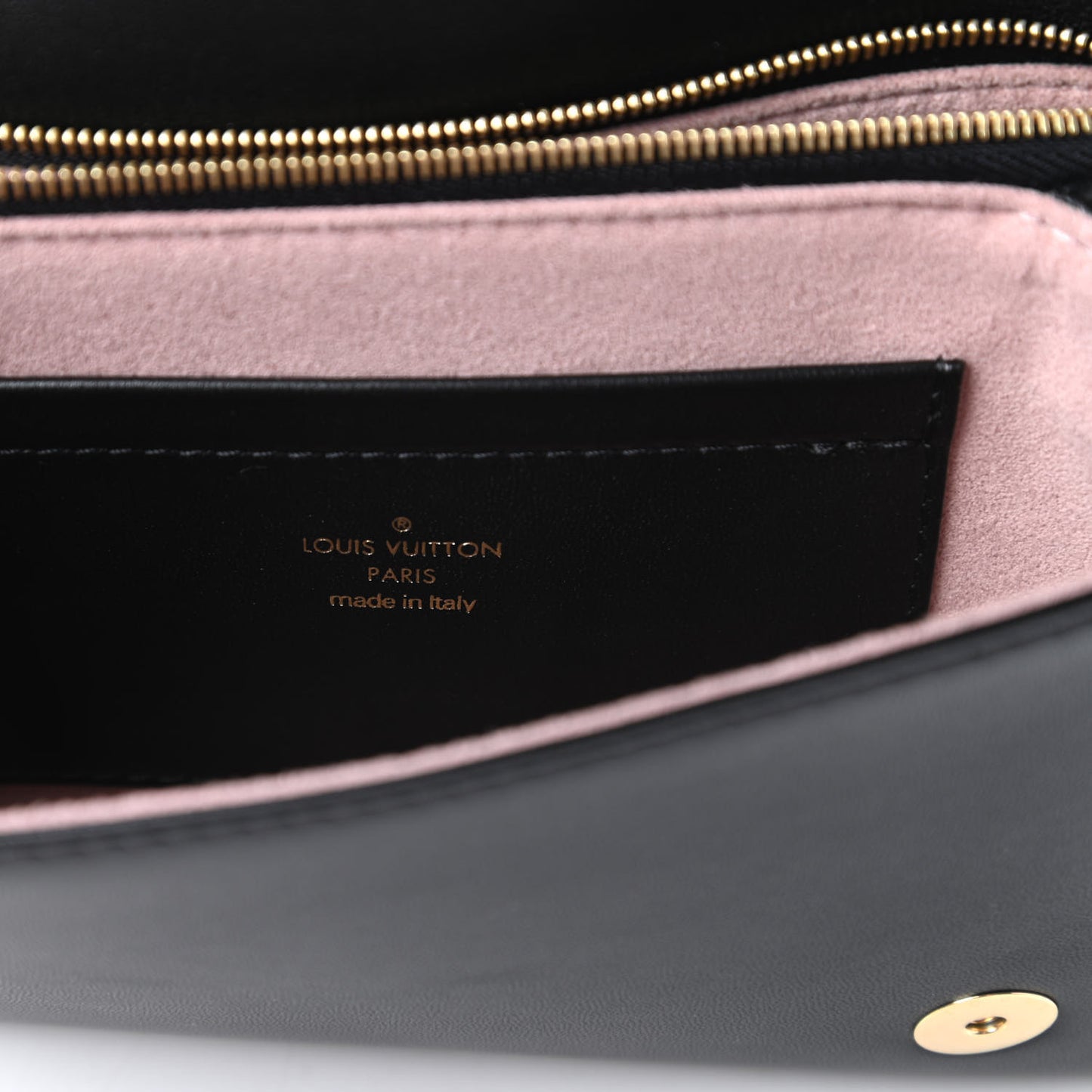 Lambskin Embossed Monogram Pochette Coussin Black