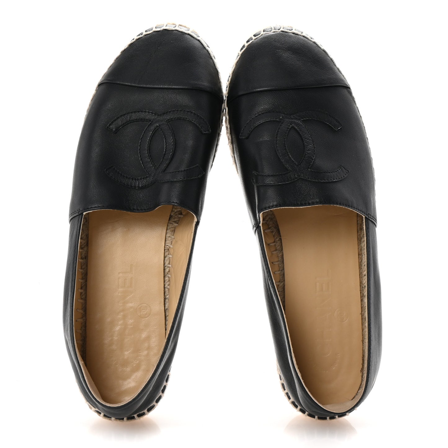 Lambskin CC Espadrilles 38 Black