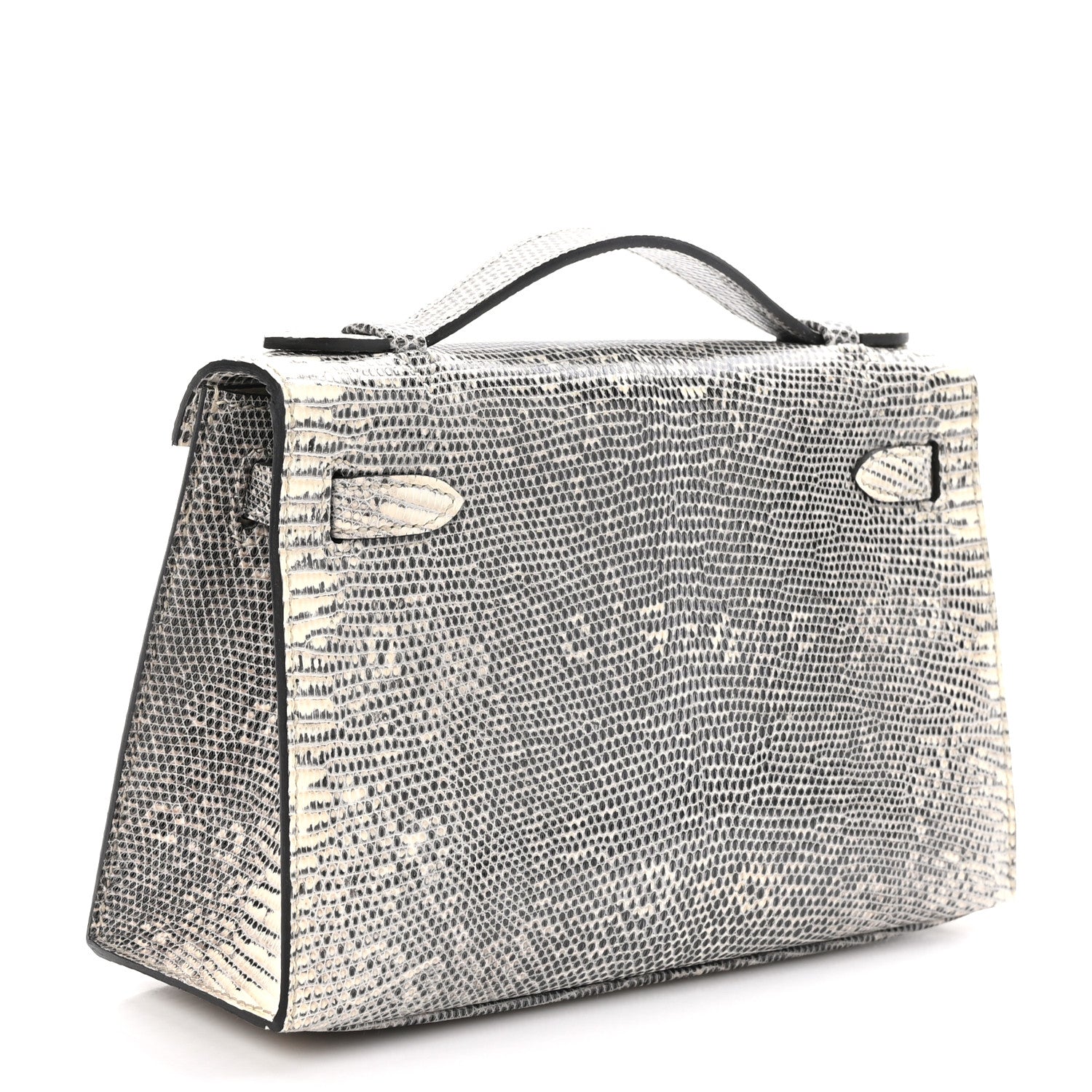 Hermes Lizard Kelly Pochette Clutch Ombre 3 of 9