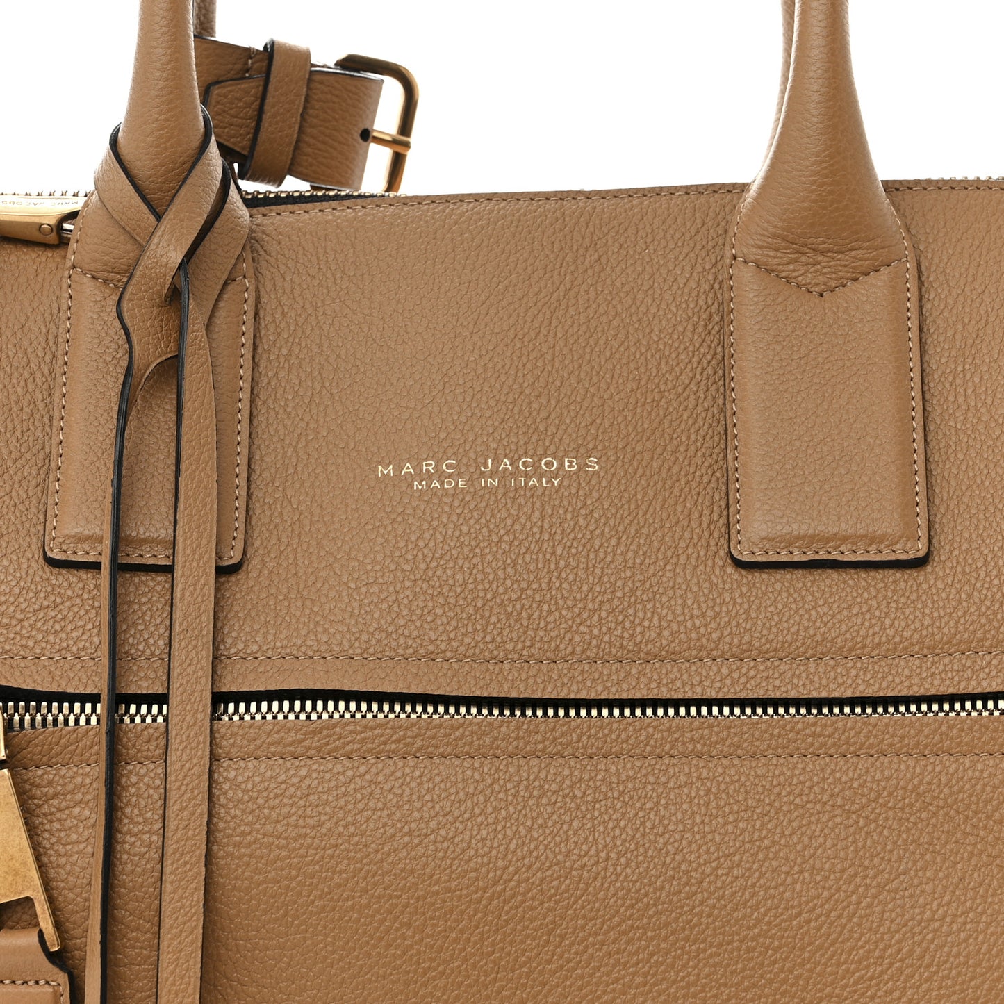 Textured Calfskin Large Incognito Satchel Cappuccino