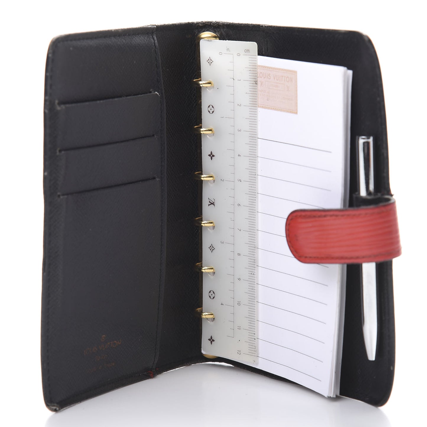 Epi Medium Ring Agenda Cover Rouge