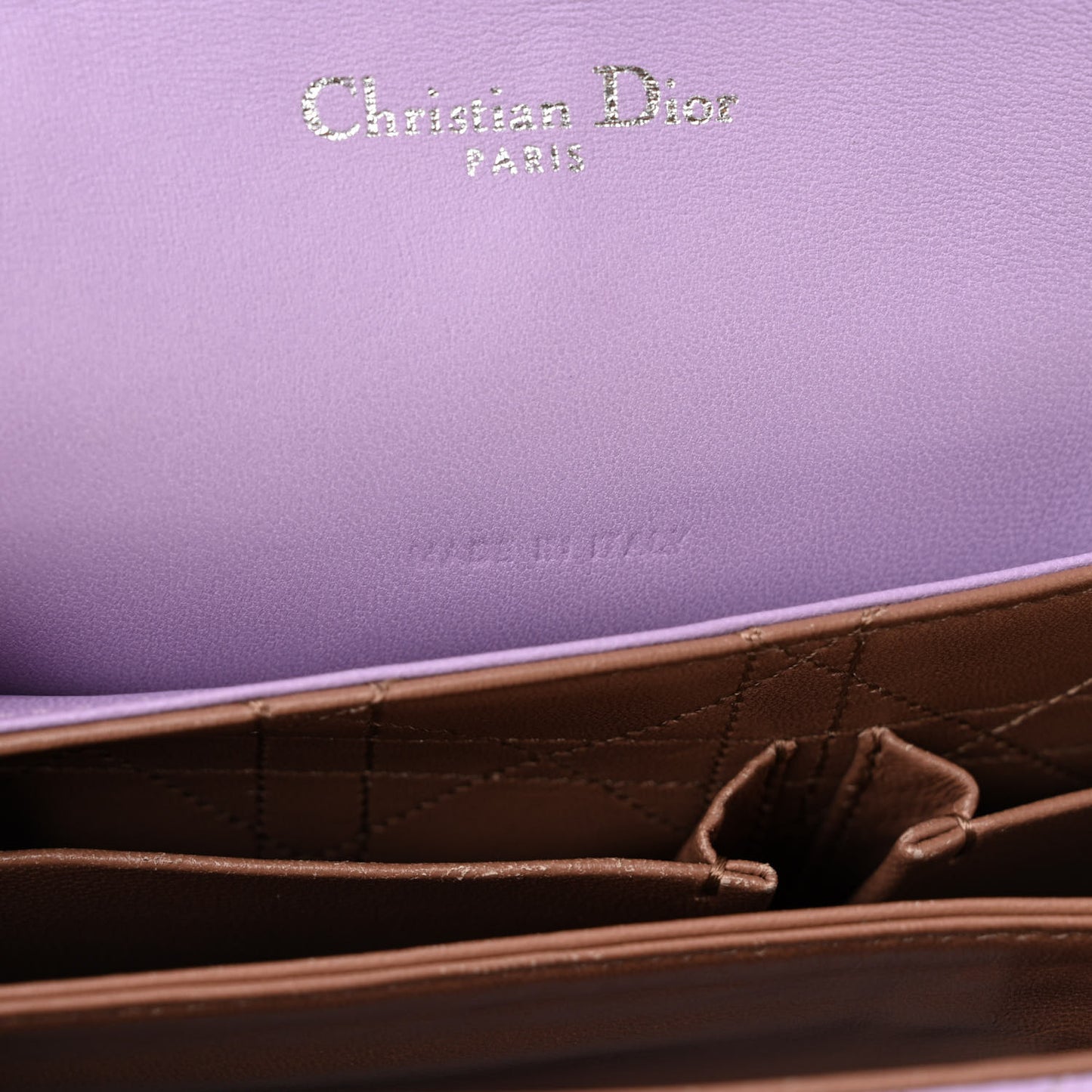 Lambskin Cannage Medium Miss Dior Flap Lilac