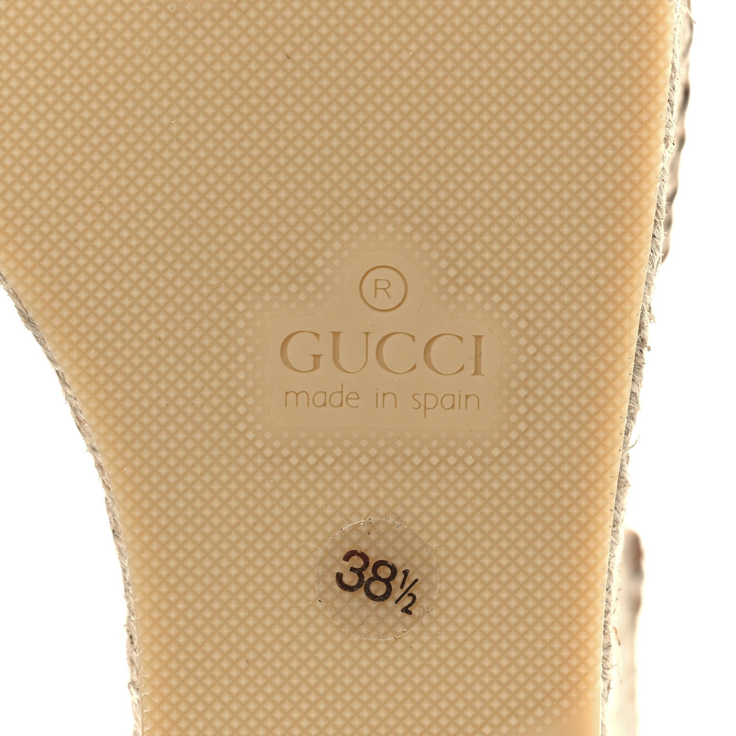 Lame GG Monogram Pilar SIlk Ankle Wrap Platform Espadrille Wedges 38.5 Brown