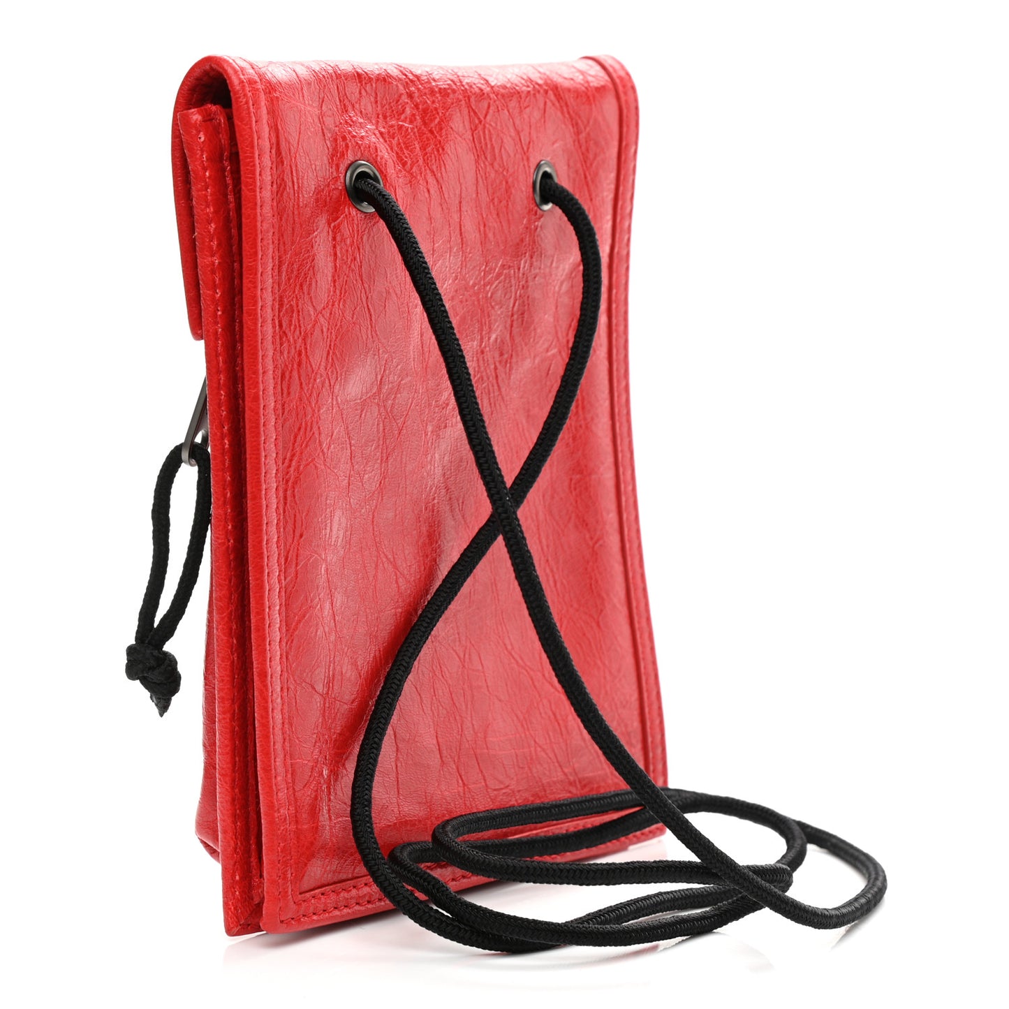 Agneau Arena Small Explorer Crossbody Pouch Red