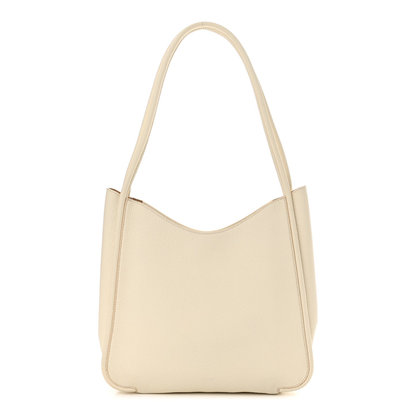 Grained Calfskin Symmetric Tote Ivory