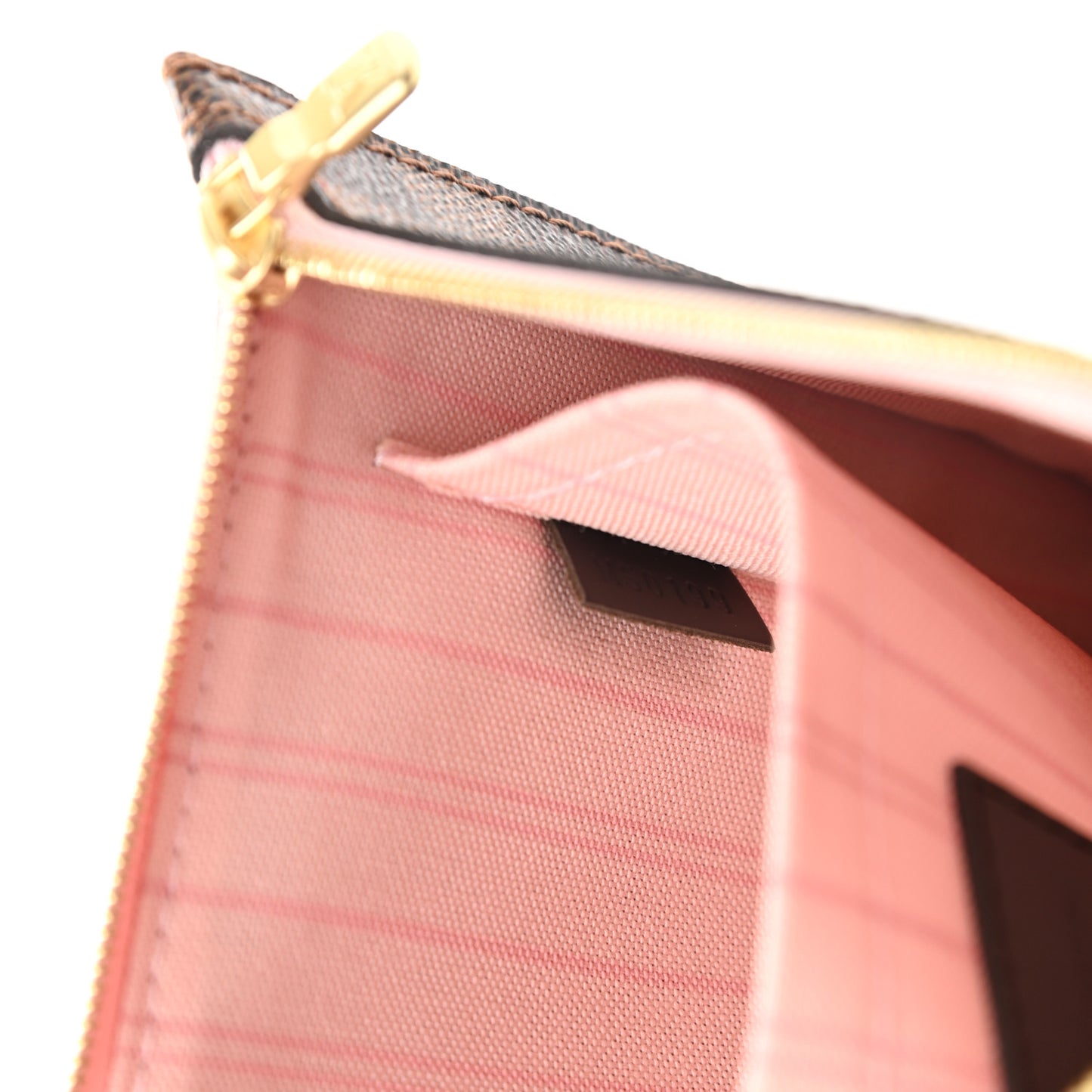 Damier Ebene Neverfull MM GM Pochette Rose Ballerine