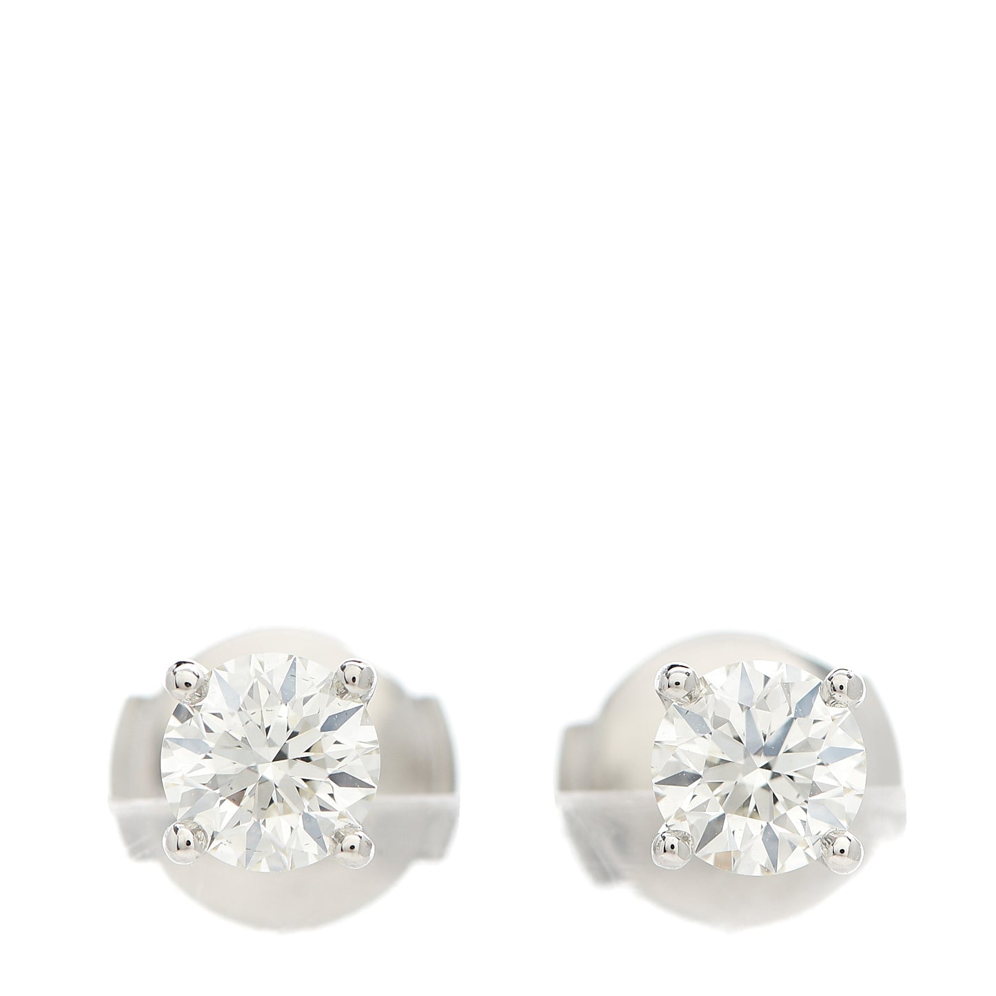 Platinum Diamond .84ctw Solitaire Earrings