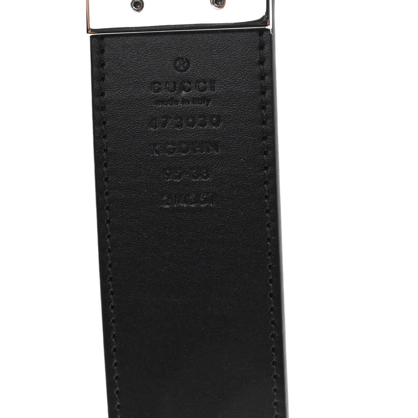 GG Supreme Monogram Selleria Calfskin Interlocking G Reversible 37mm Belt 95 38 Beige Ebony Black