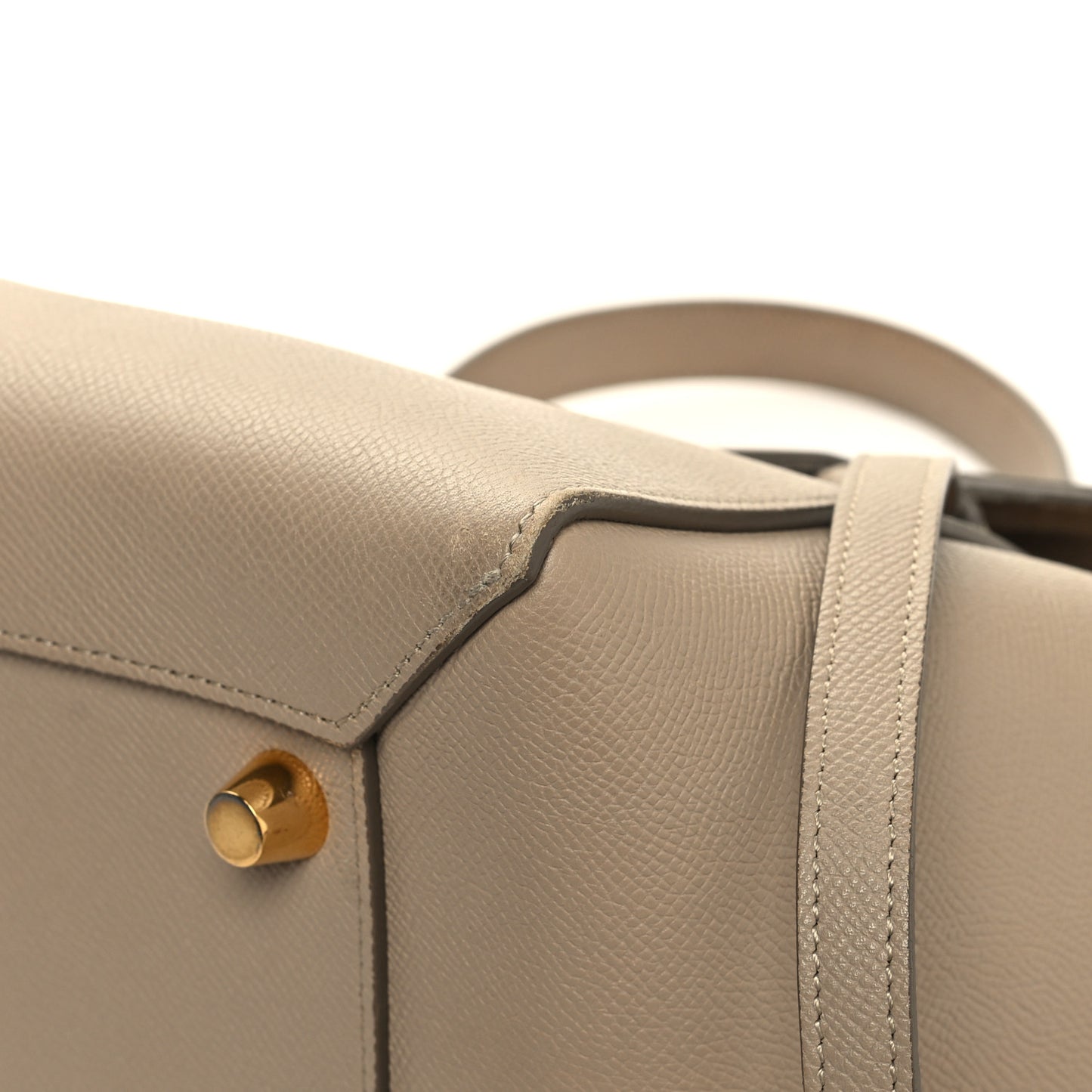 Grained Calfskin Mini Belt Bag Light Taupe