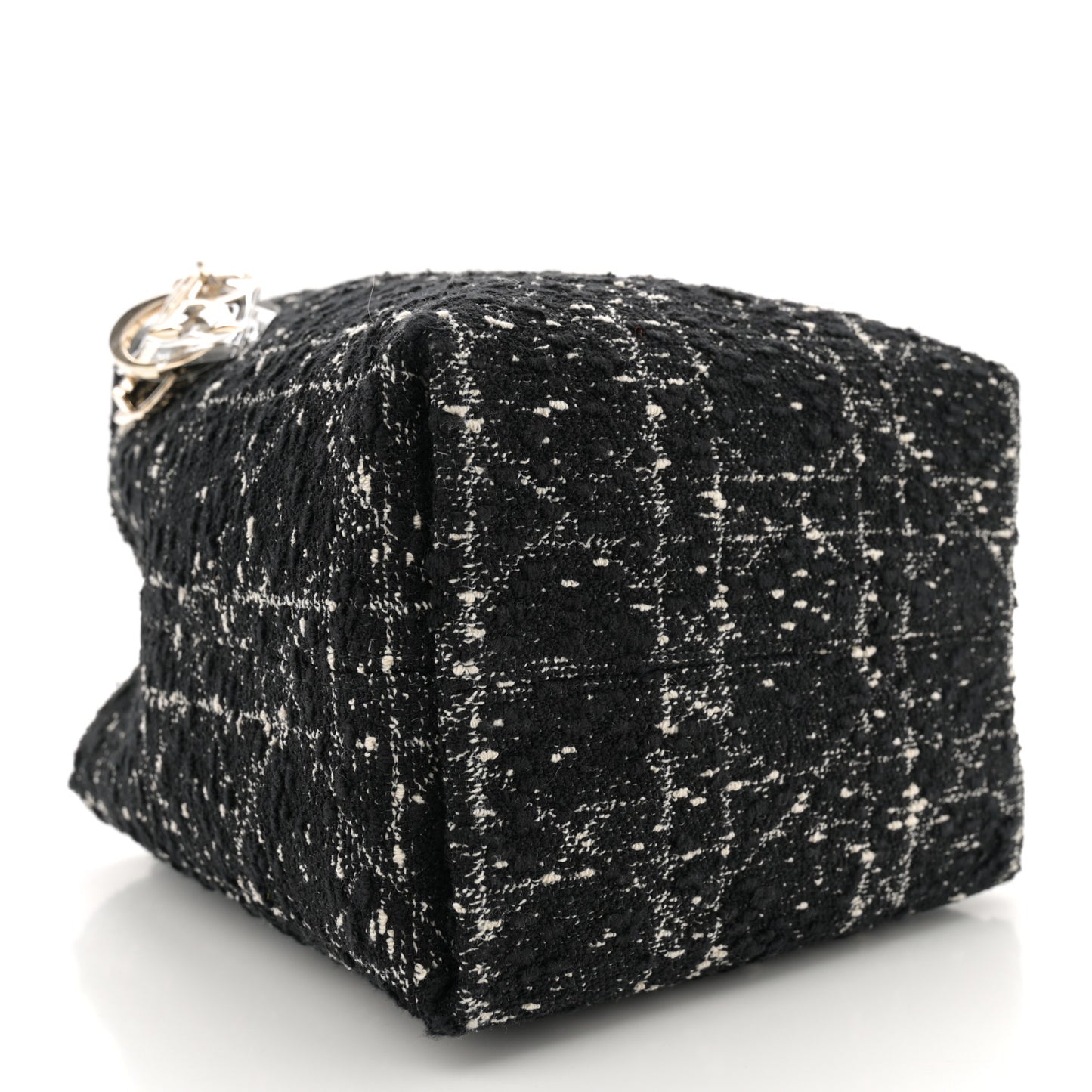 Tweed Cannage Small Vertical Toujours Black