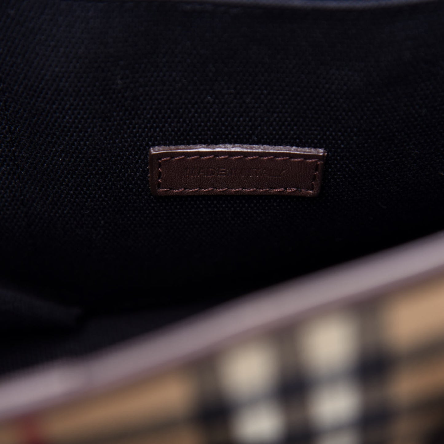 Haymarket Check Buckle Satchel Chocolate