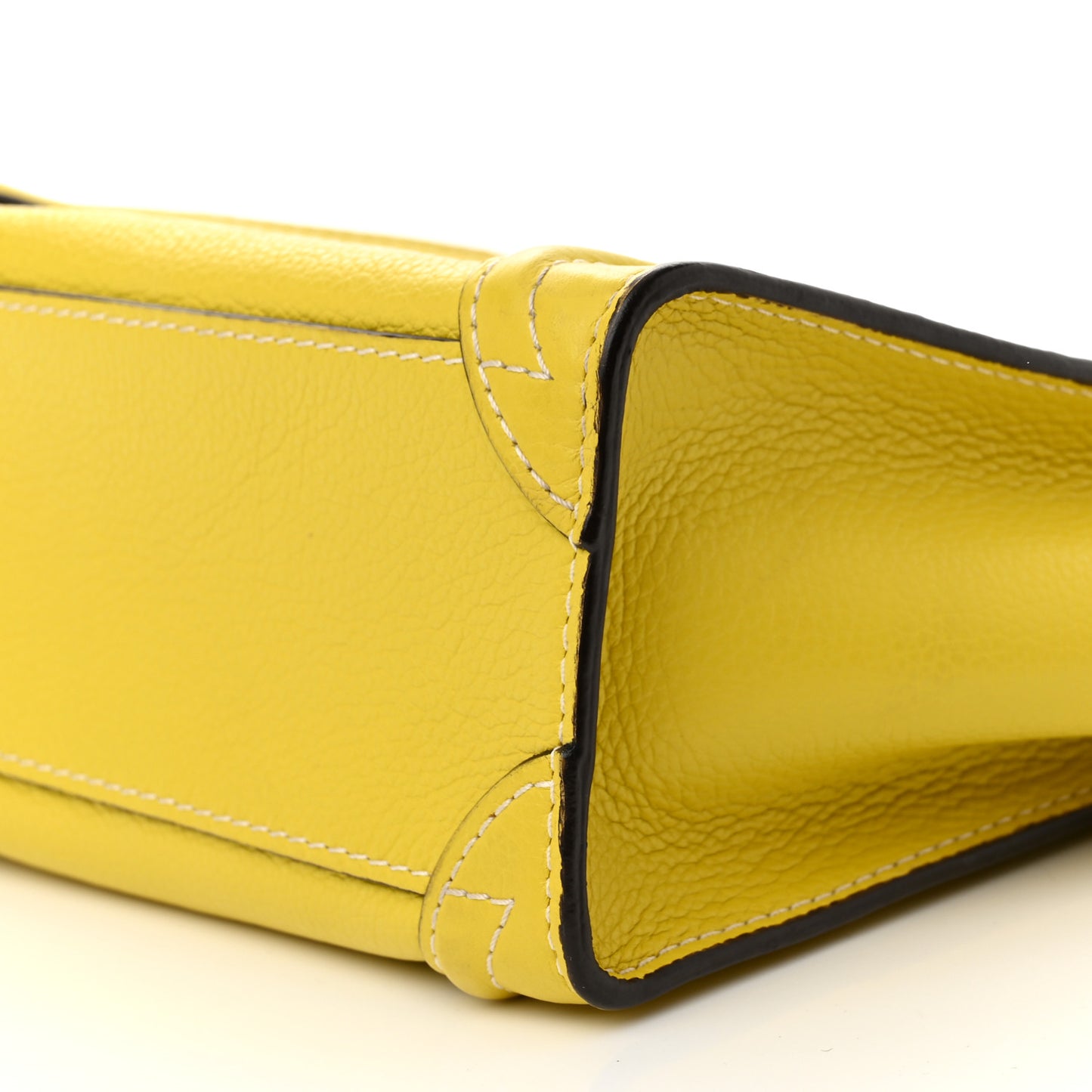 Drummed Calfskin Nano Luggage Citron