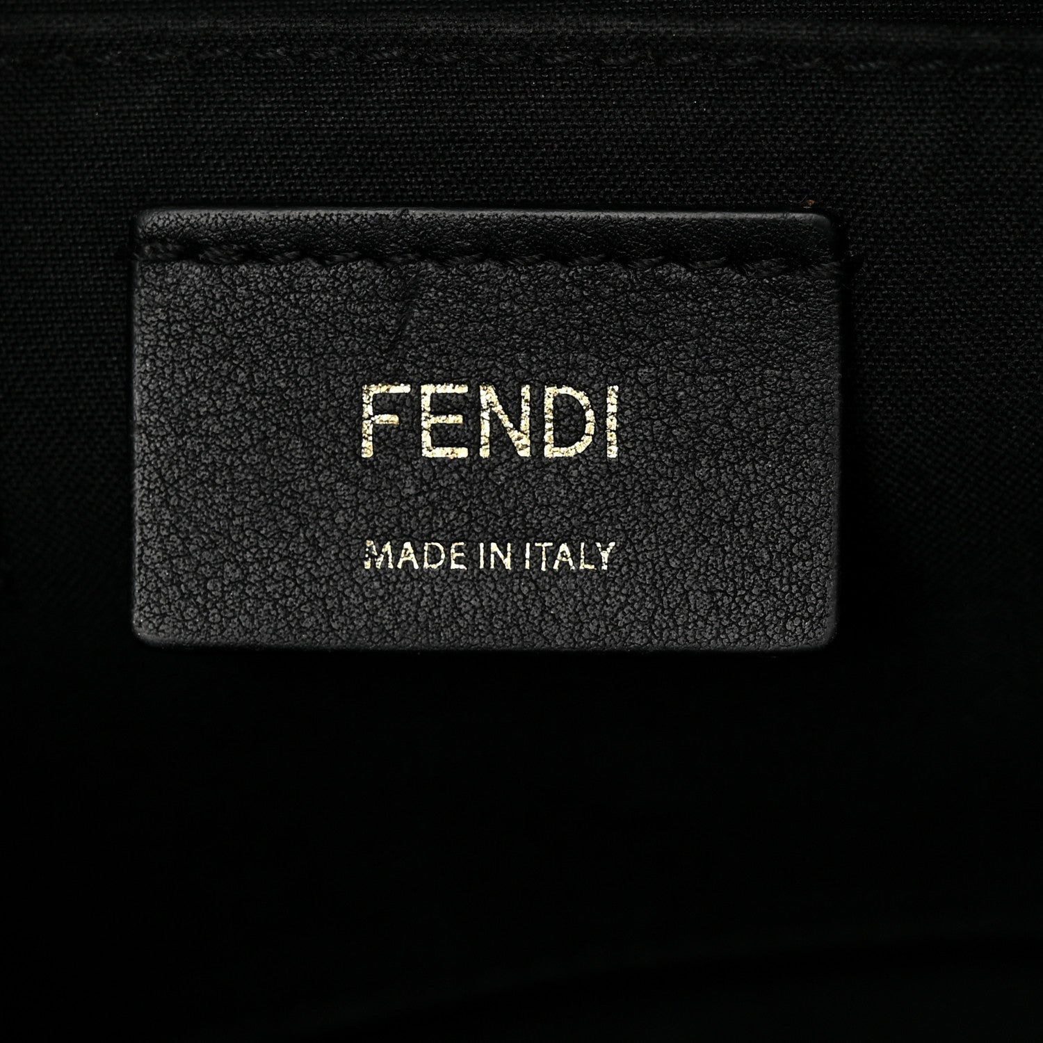 Fendi Glazed Fabric Vitello Century FF 1974 Stamp Patch Camera Case Mogano Panna Black 6 of 10