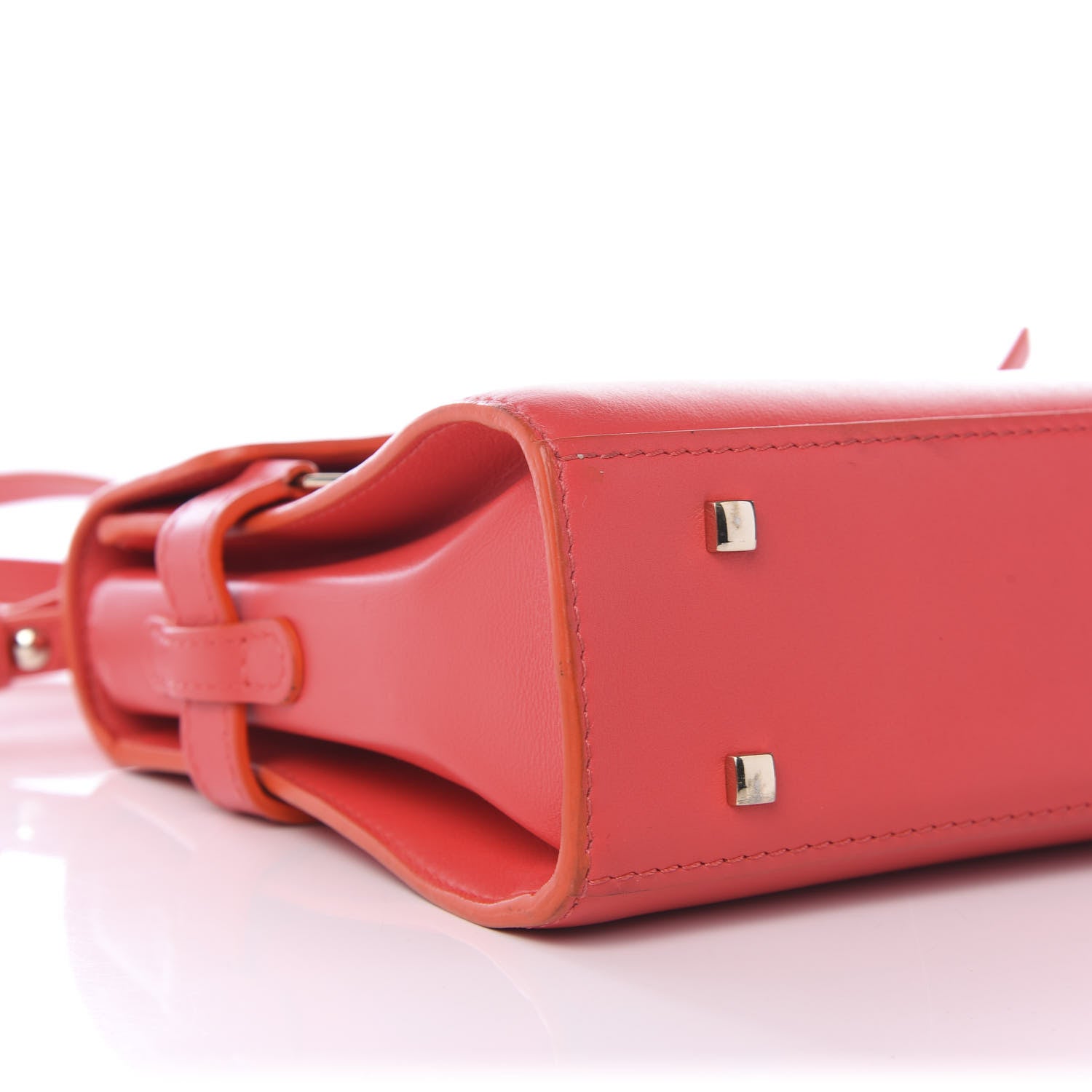 Delvaux Smooth Calfskin Mini Tempete Satchel Red 7 of 10