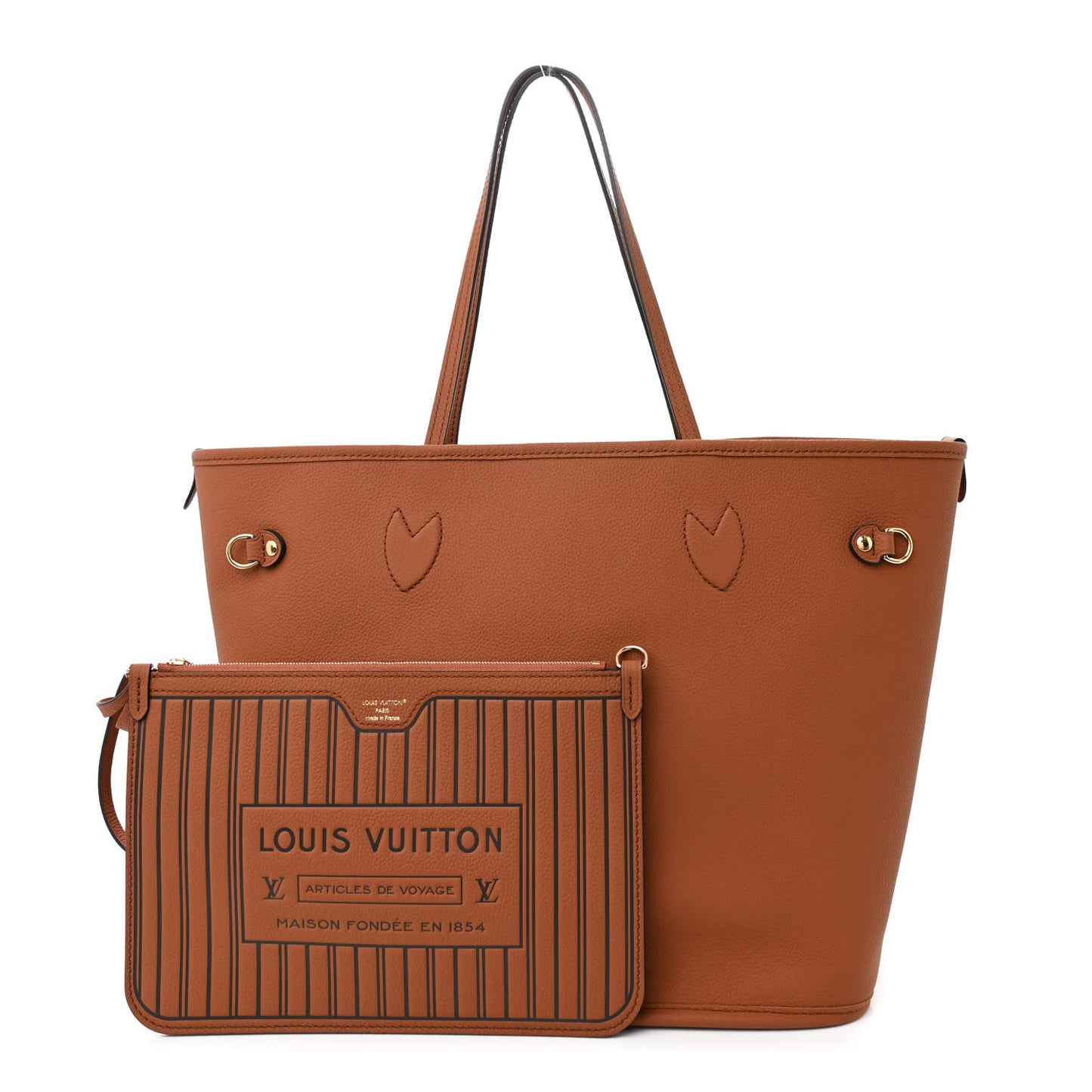 Monogram Calfskin Neo Neverfull Inside Out MM Tan