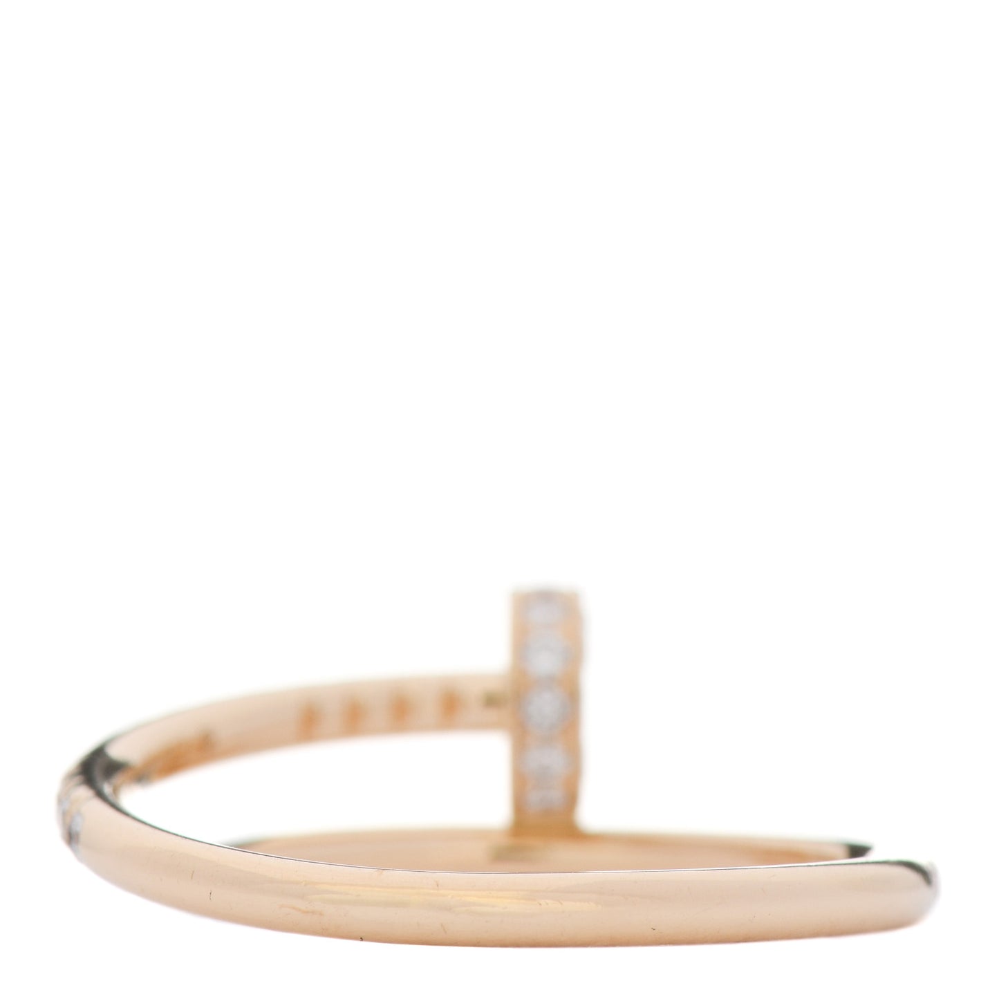 18K Yellow Gold Diamond Juste Un Clou Paved Ring 55 7.25
