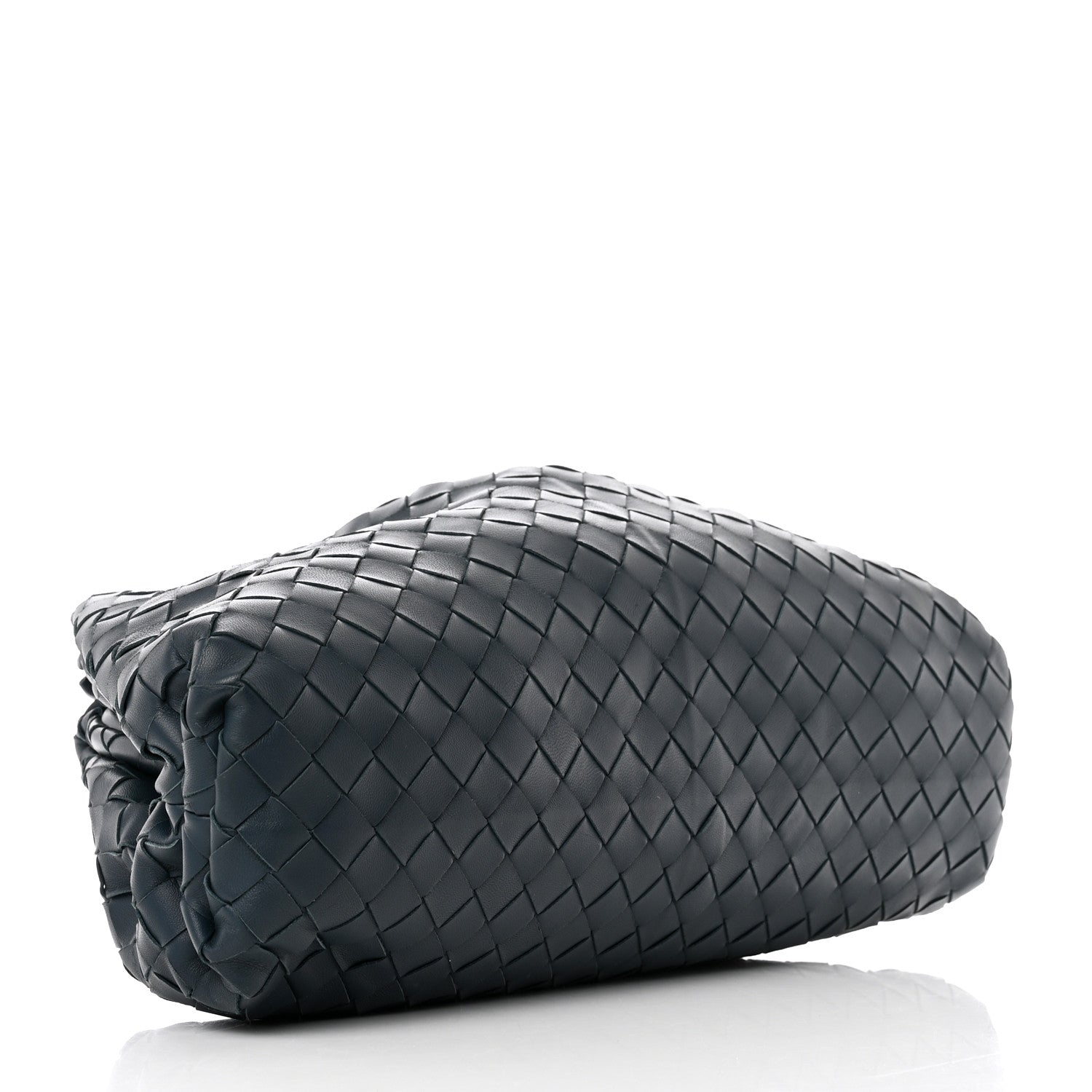 Bottega Veneta Nappa Maxi Intrecciato The Pouch Oversized Clutch Deep Blue 4 of 9
