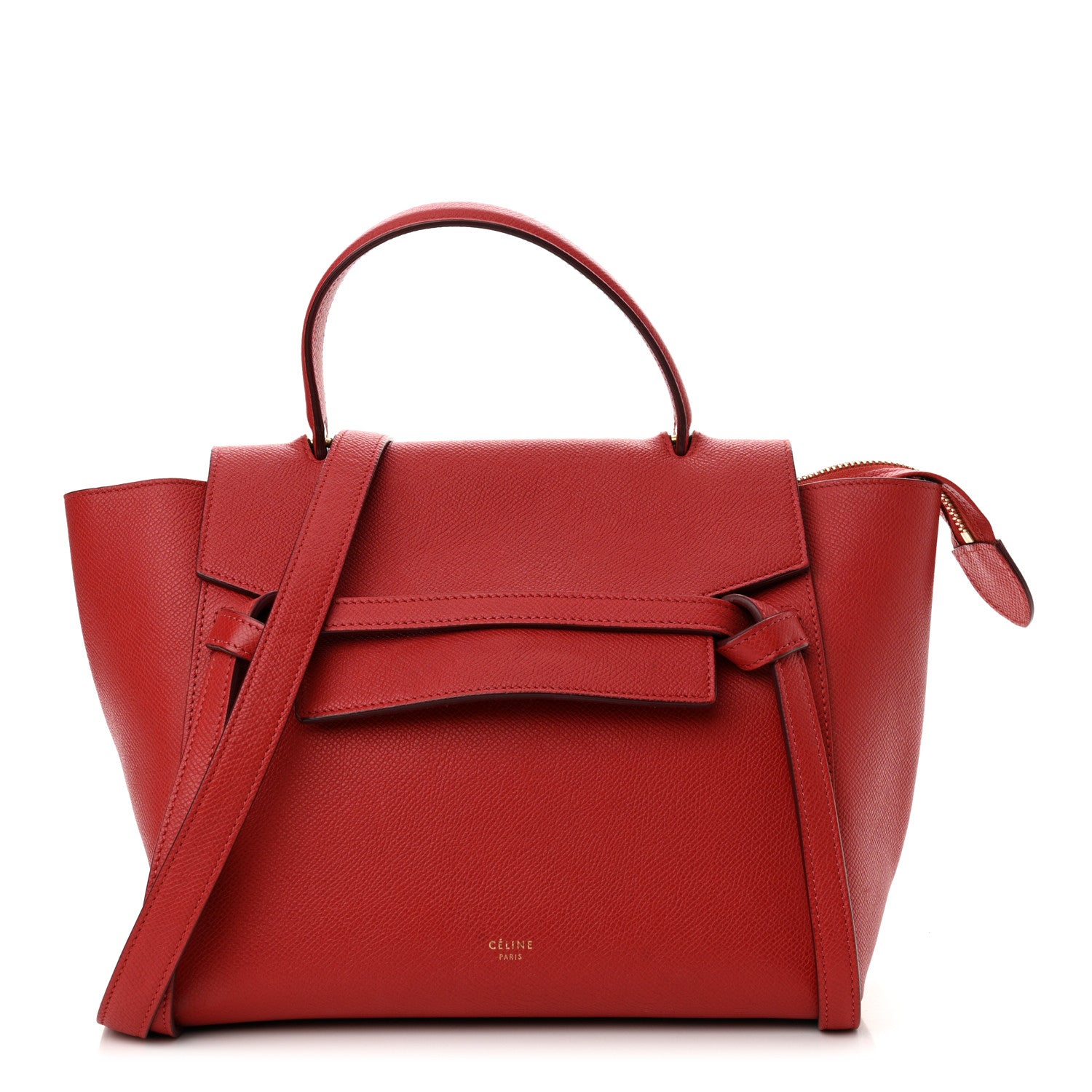 Celine Baby Grained Calfskin Micro Belt Bag Coquelicot 1 of 14