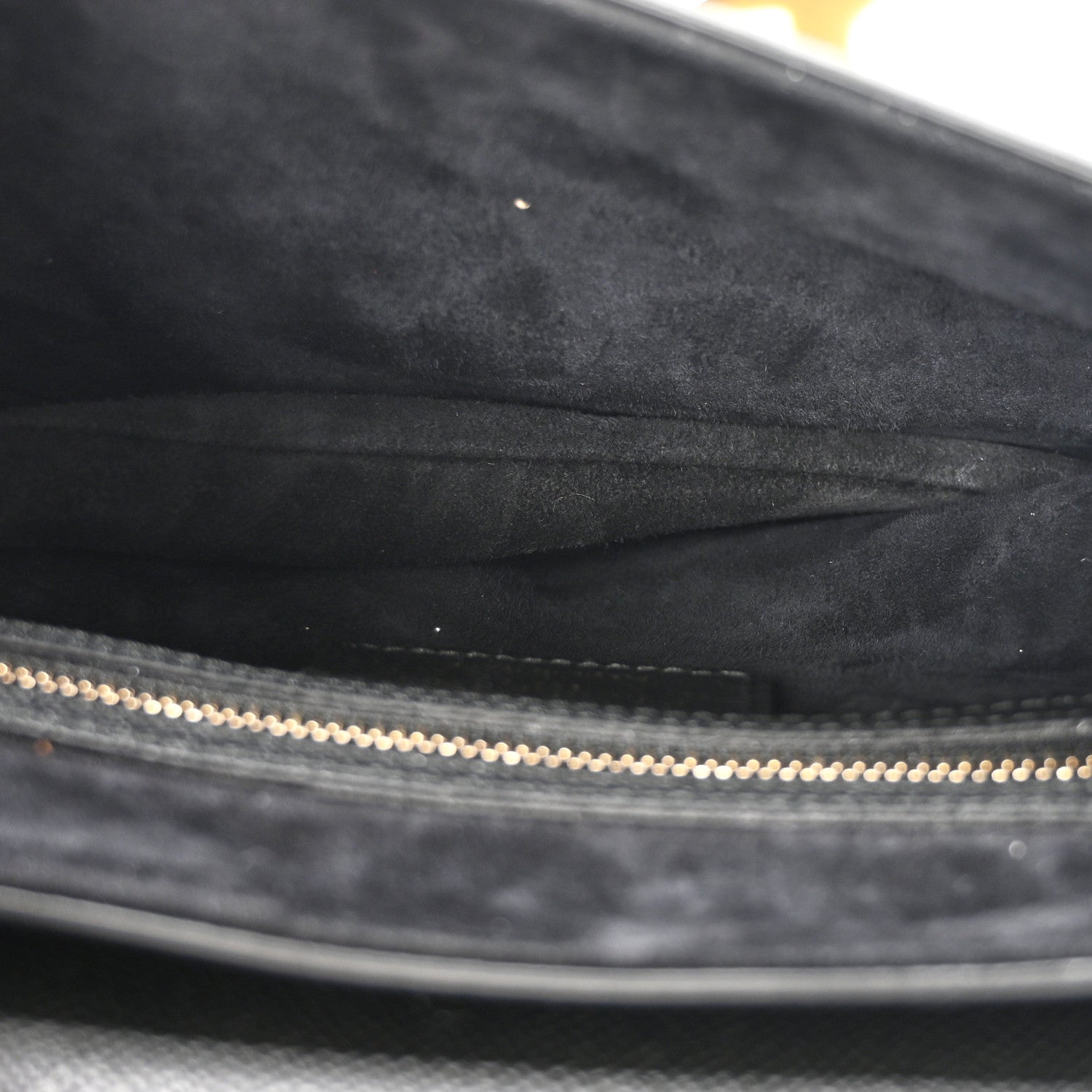 Christian Dior Grained Calfskin Saddle Bag With Strap Black 5 of 11