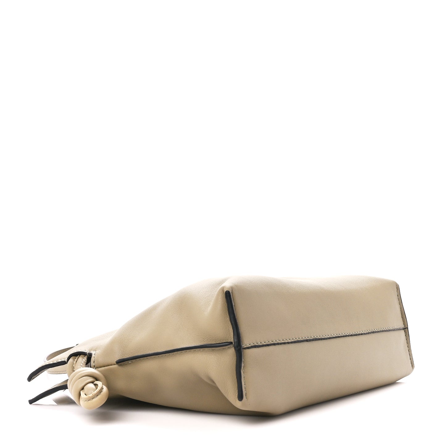 Calfskin Mini Flamenco Knot Clutch Clay Green