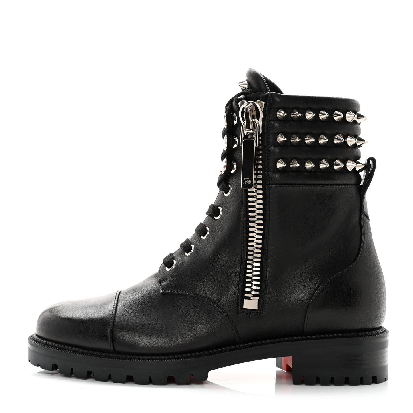 Spikes Combat Boots 38 Black