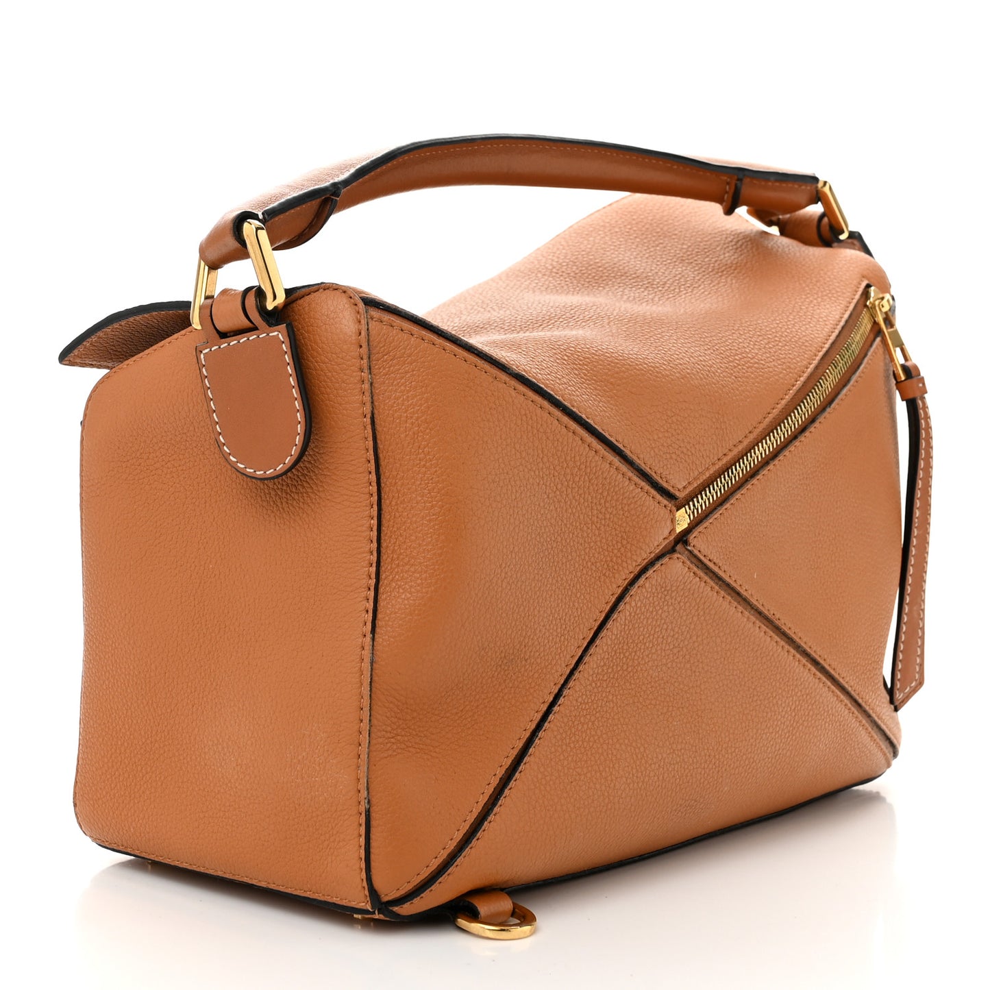 Calfskin Medium Puzzle Bag Light Caramel