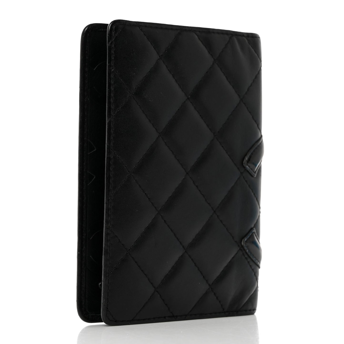 Calfskin Quilted Small Cambon Agenda Planner Black