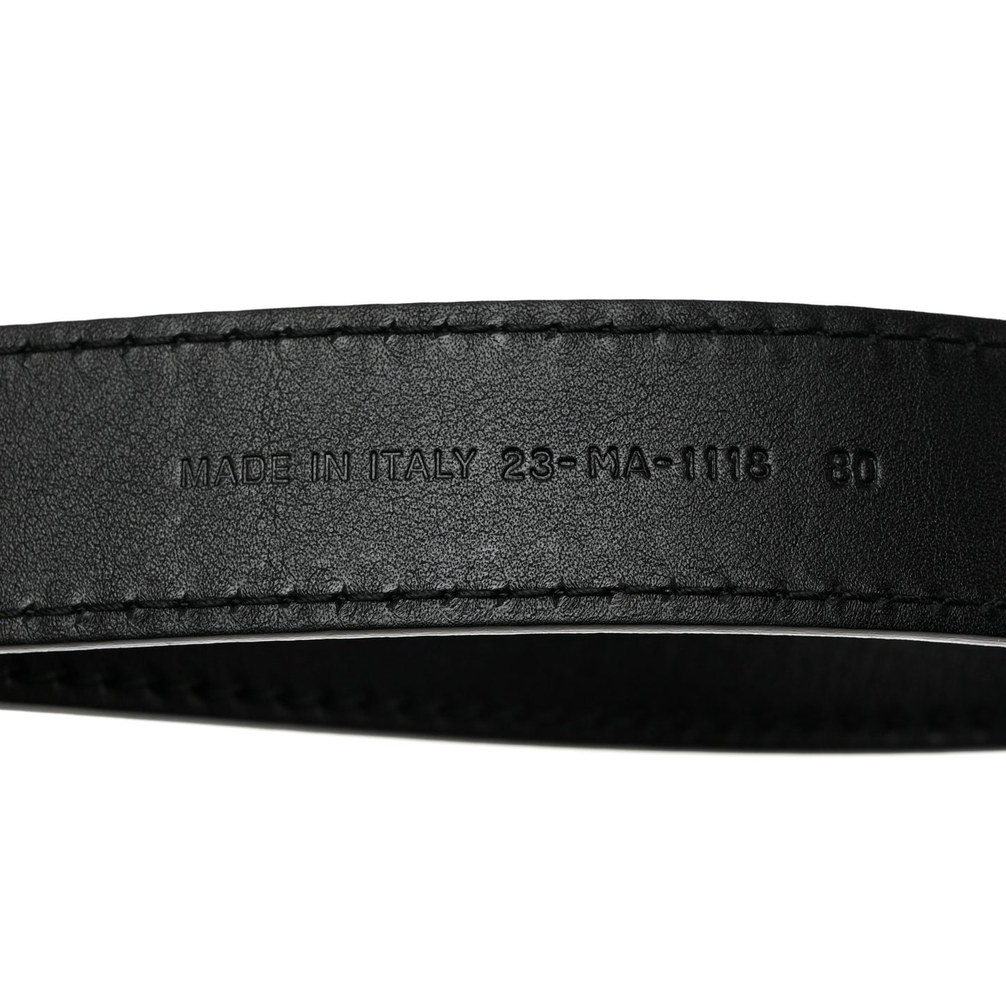 Calfskin D Fence Belt 80 32 Black