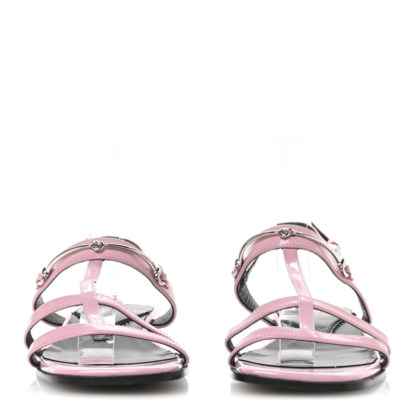 Calfskin Horsebit Divine Slingback Sandals 36 Pink