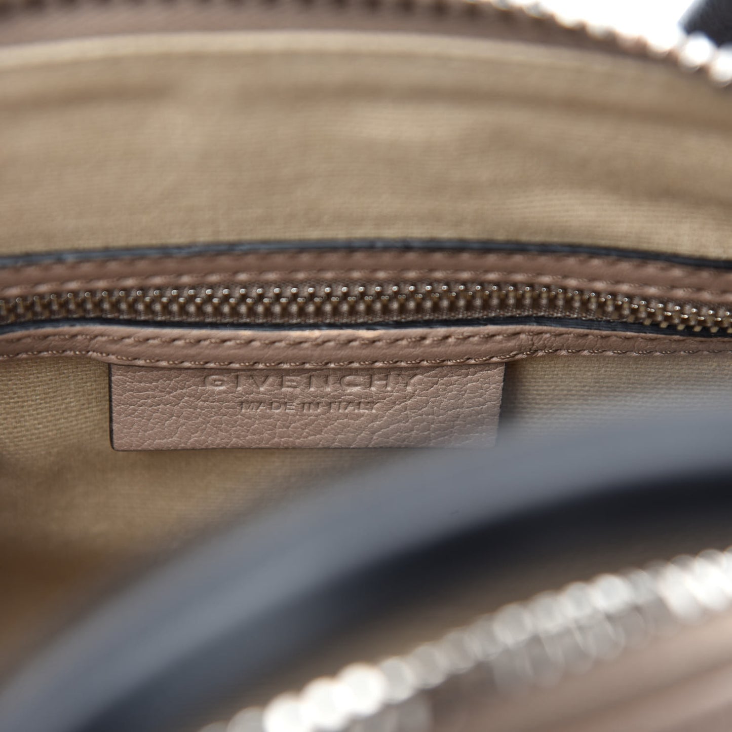 Sugar Goatskin Mini Tri-Color Antigona Linen