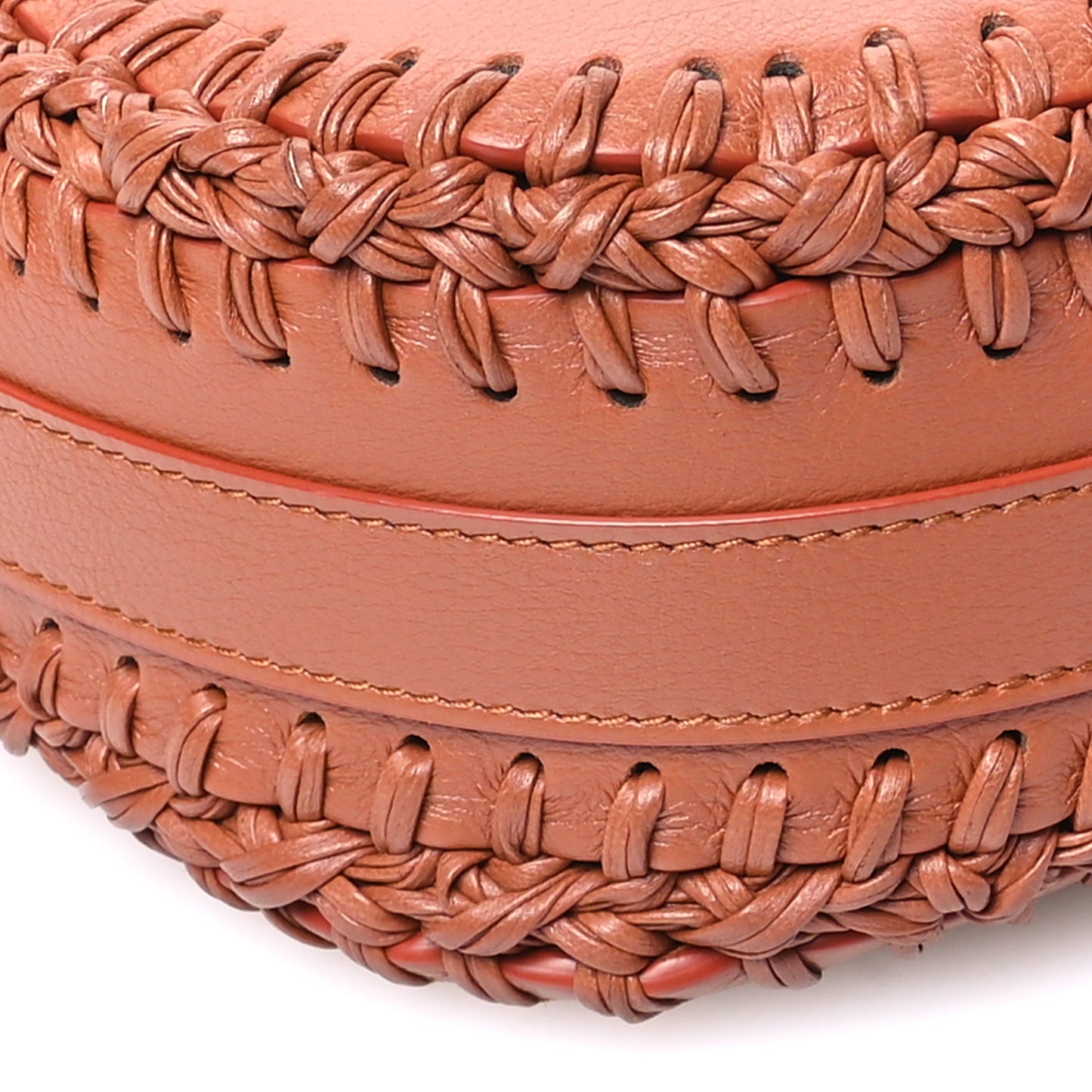 Grained Calfskin Medium Whipstitched Bobby Bag Dark Tan