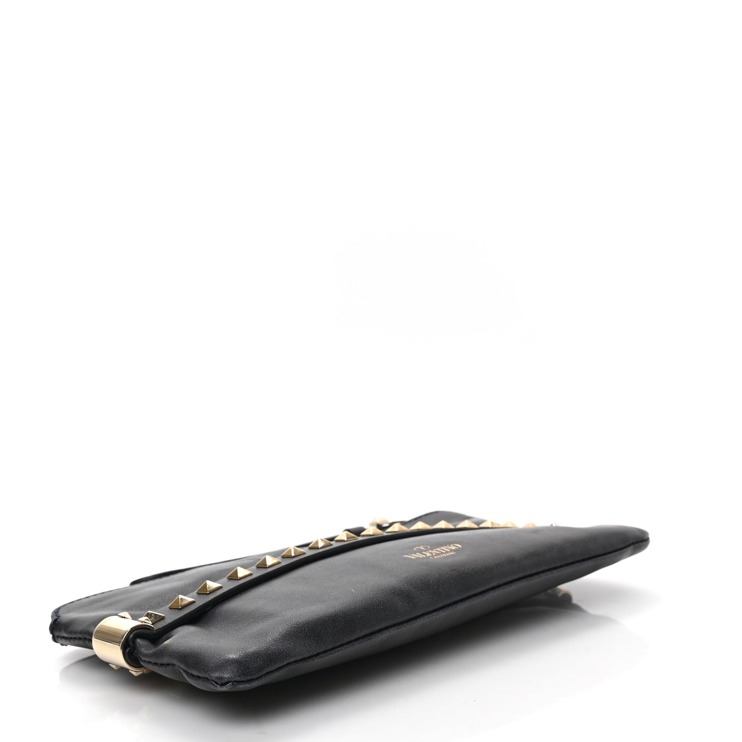 Nappa Rockstud Wristlet Clutch Black