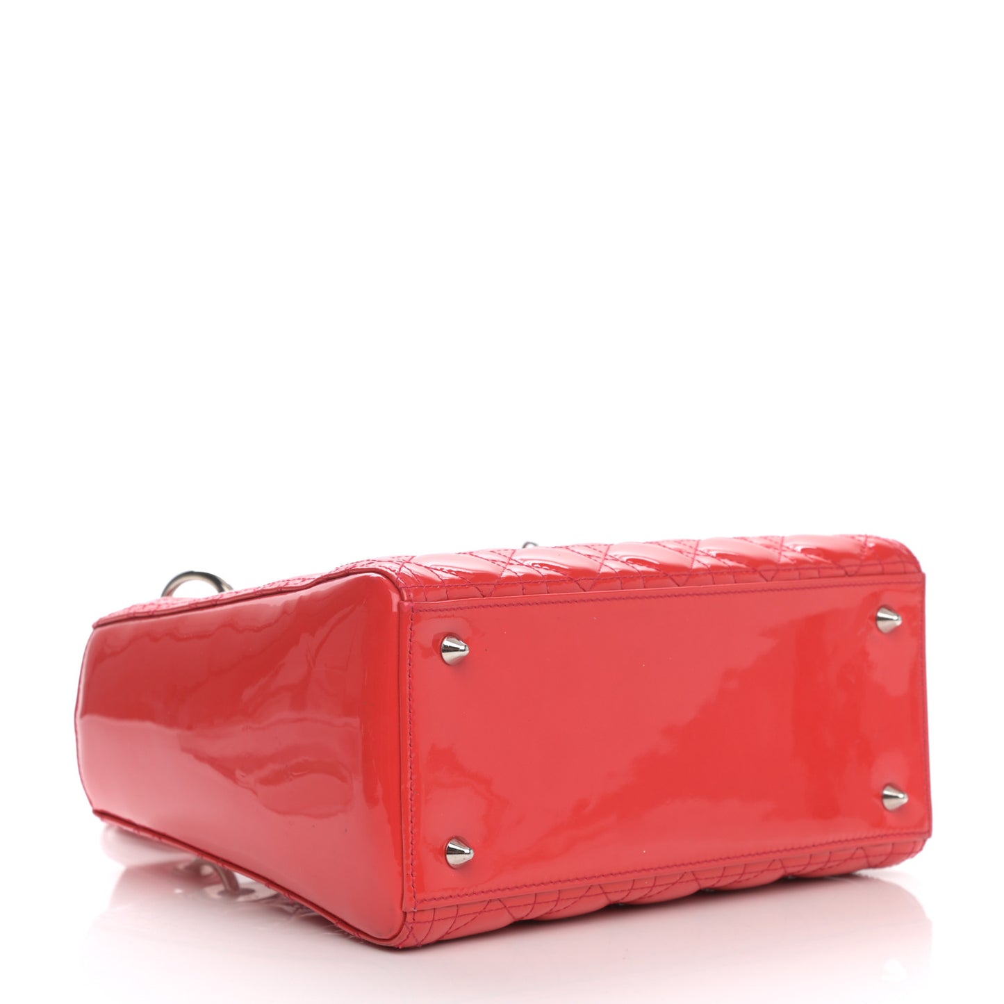 Patent Cannage Medium Lady Dior Fuchsia