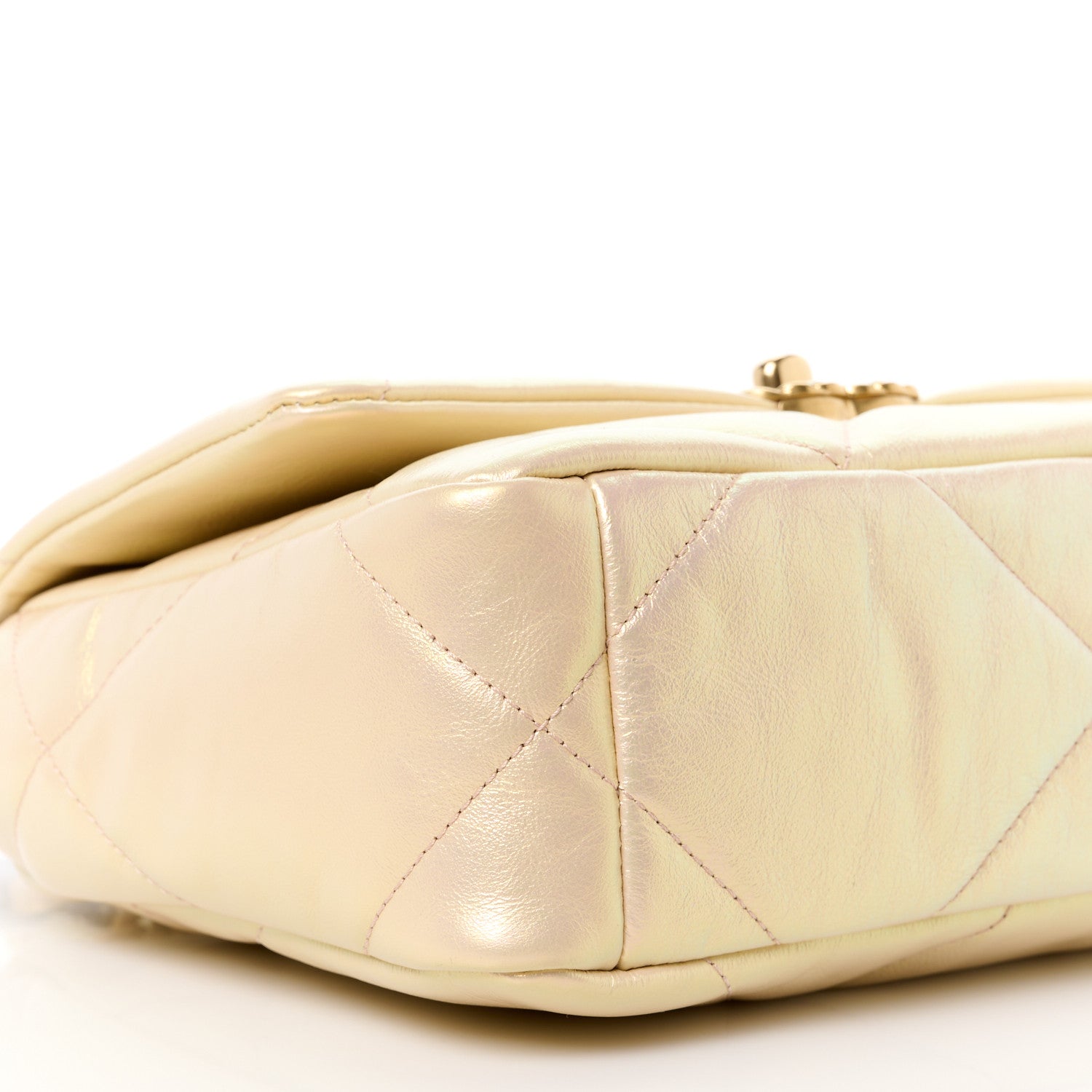 Chanel Iridescent Lambskin Quilted Medium Chanel 19 Flap Pink 9 of 11