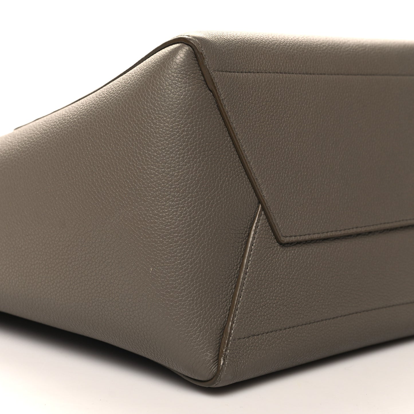 Soft Grained Calfskin Sangle Bucket Bag Taupe