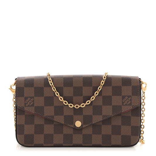 Damier Ebene Pochette Felicie Chain Wallet
