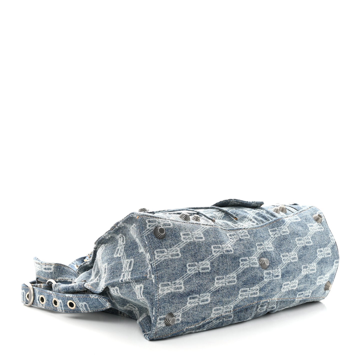 Denim BB Monogram Neo Cagole City Handbag Blue