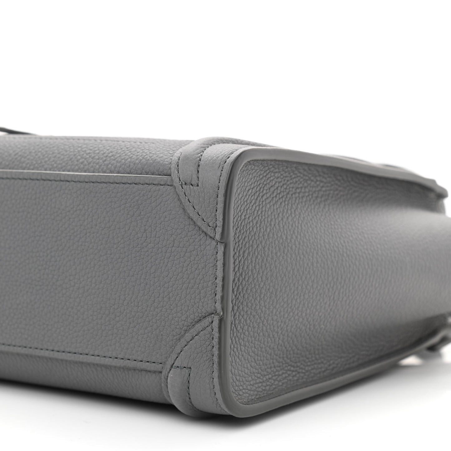 Baby Drummed Calfskin Nano Luggage Kohl