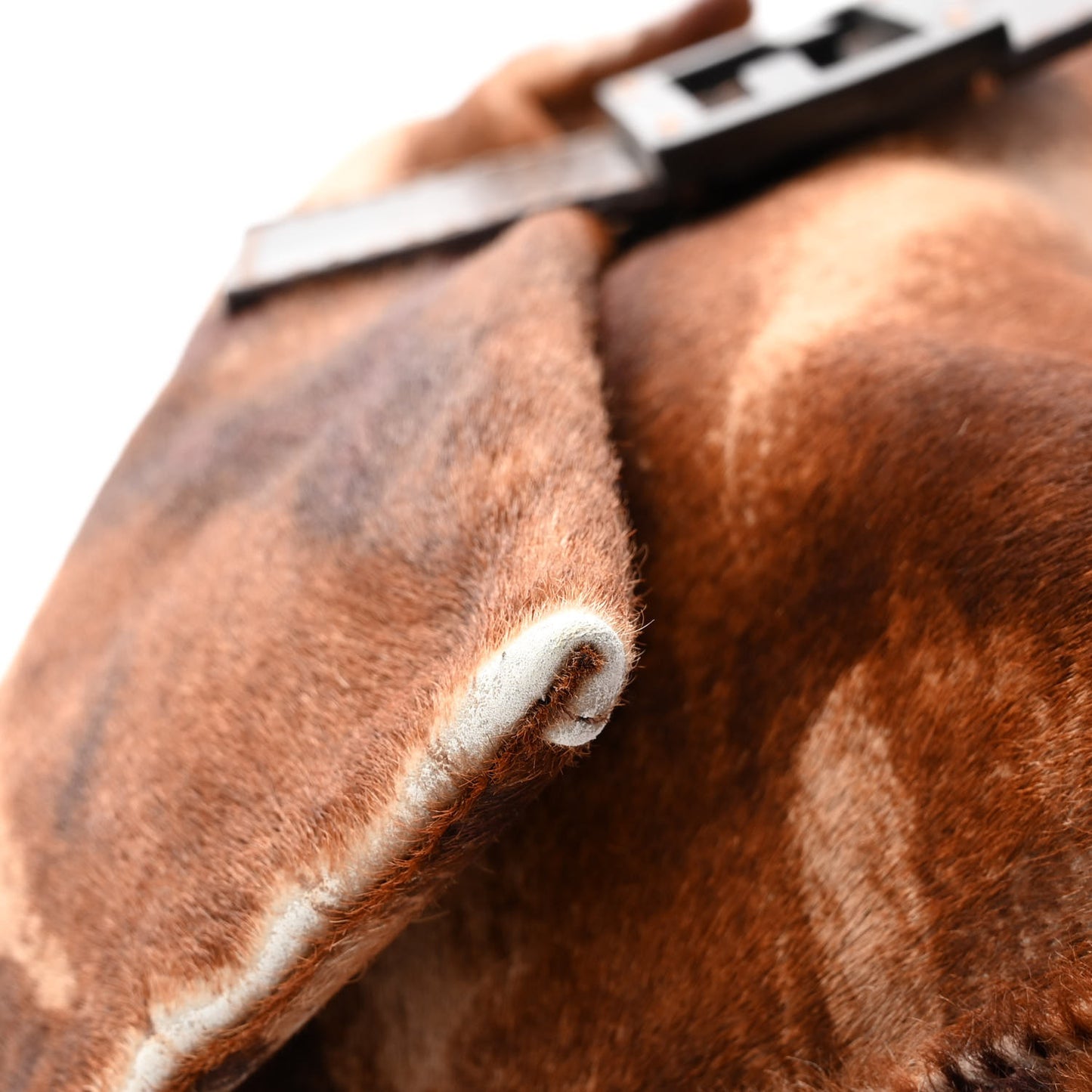 Calf Hair Mama Baguette Brown