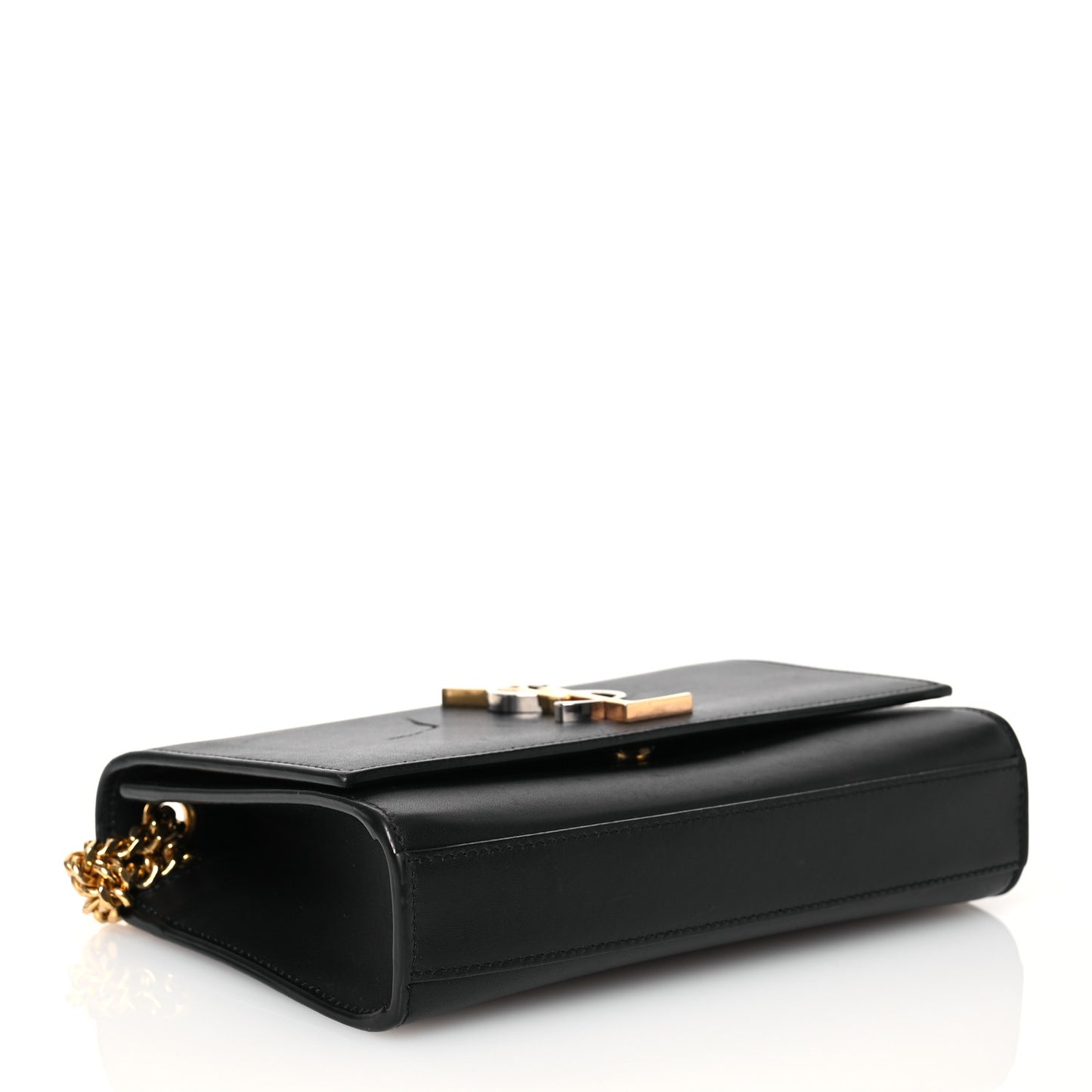 Calfskin Small Monogram Kate Satchel Black