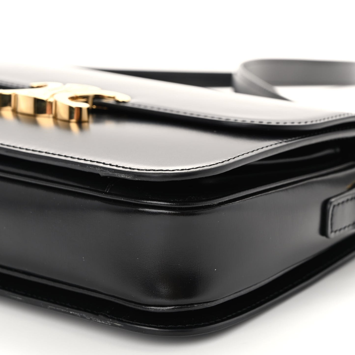 Shiny Calfskin Medium Triomphe Black