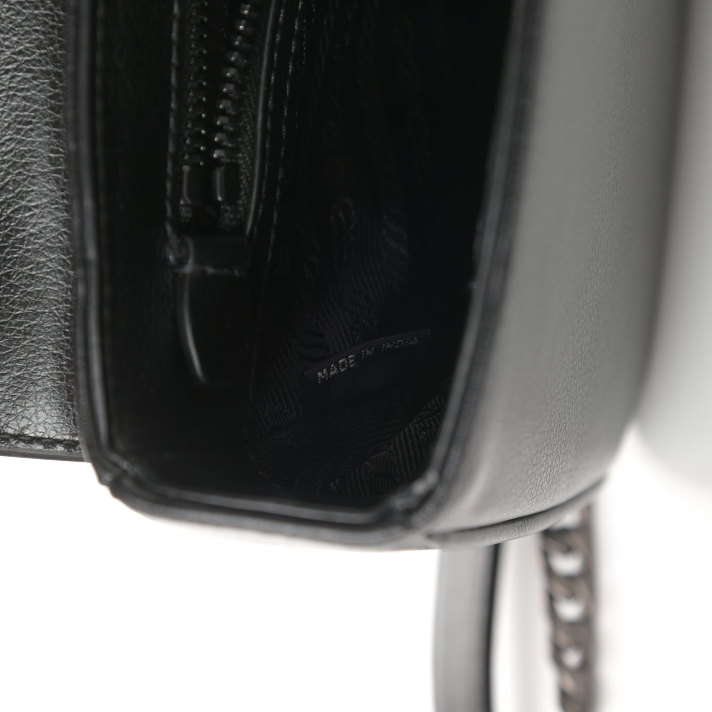 Glace Calfskin Studded Crossbody Black