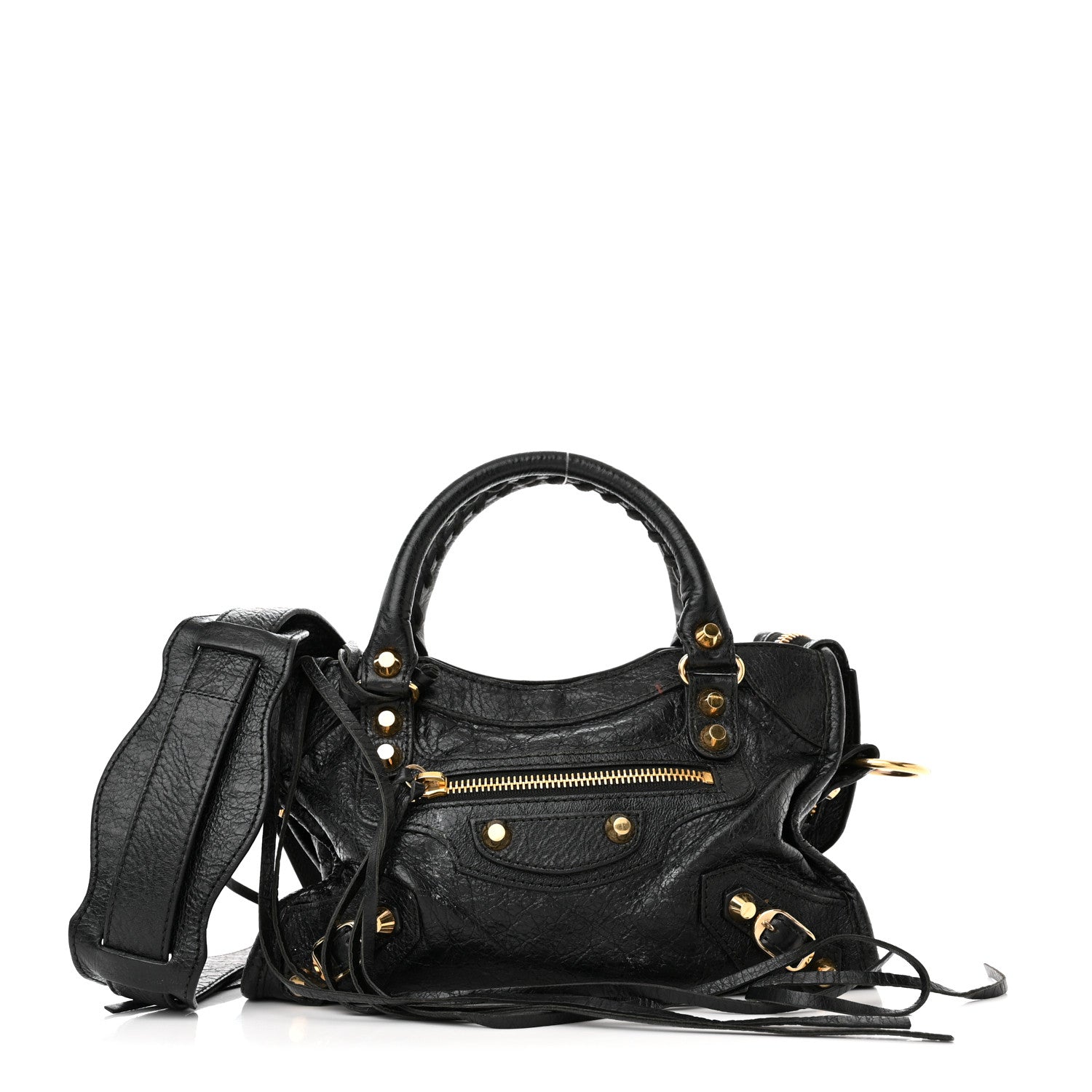 Balenciaga Agneau Classic Gold Hardware Mini City Black 3 of 18